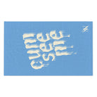 Cum See Me Light Blue | Mix & Match Soft Fun-Flirty Lovers’ Towels