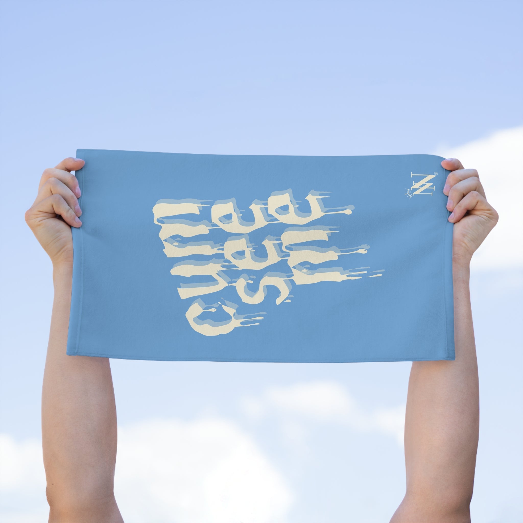 Cum See Me Light Blue | Mix & Match Soft Fun-Flirty Lovers’ Towels