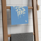 Cum See Me Light Blue | Mix & Match Soft Fun-Flirty Lovers’ Towels