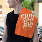 Cum See Me Orange | Mix & Match Soft Fun-Flirty Lovers’ Towels