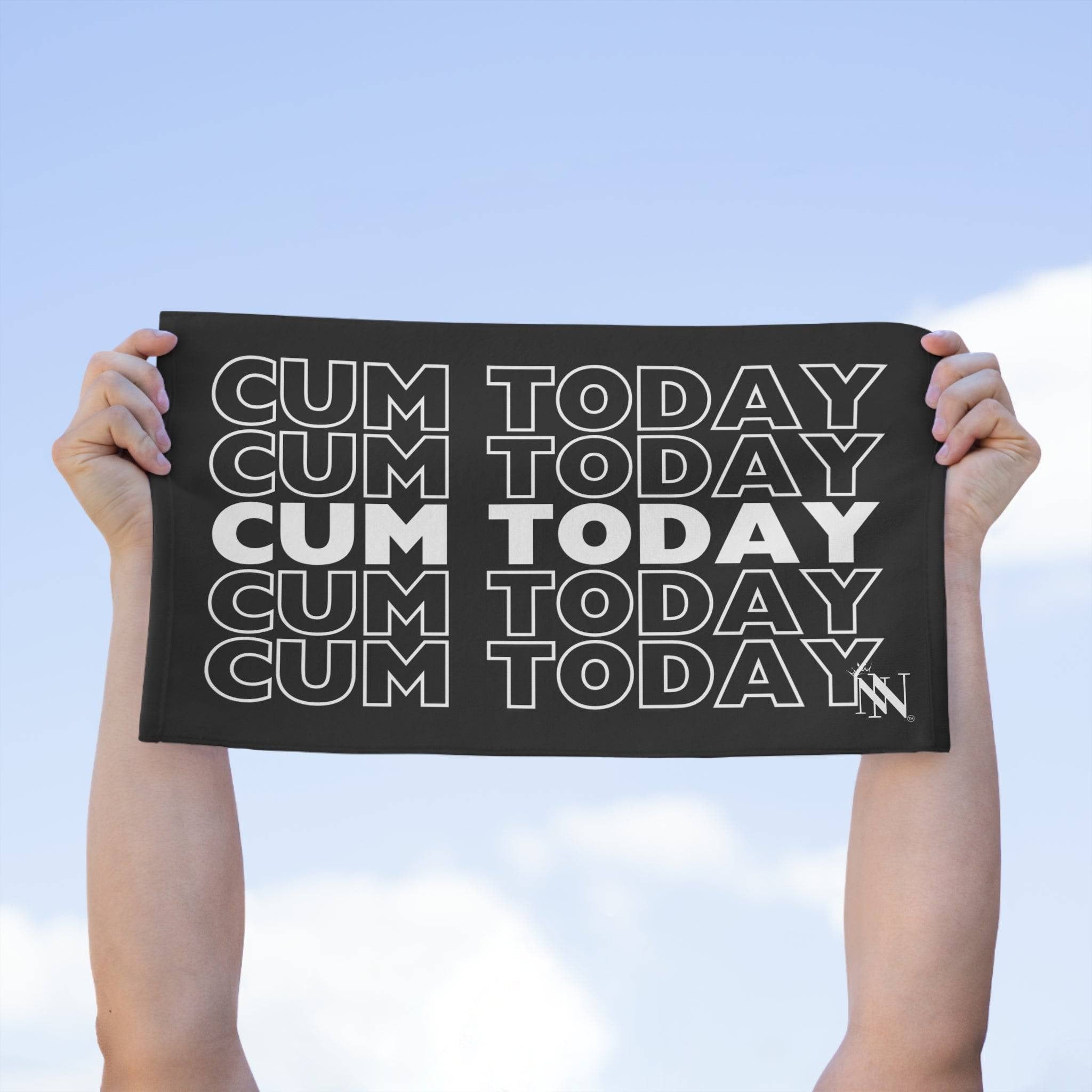 Cum Today Black Mix & Match Soft Sex Towels | Flirty Lovers’ Gifts