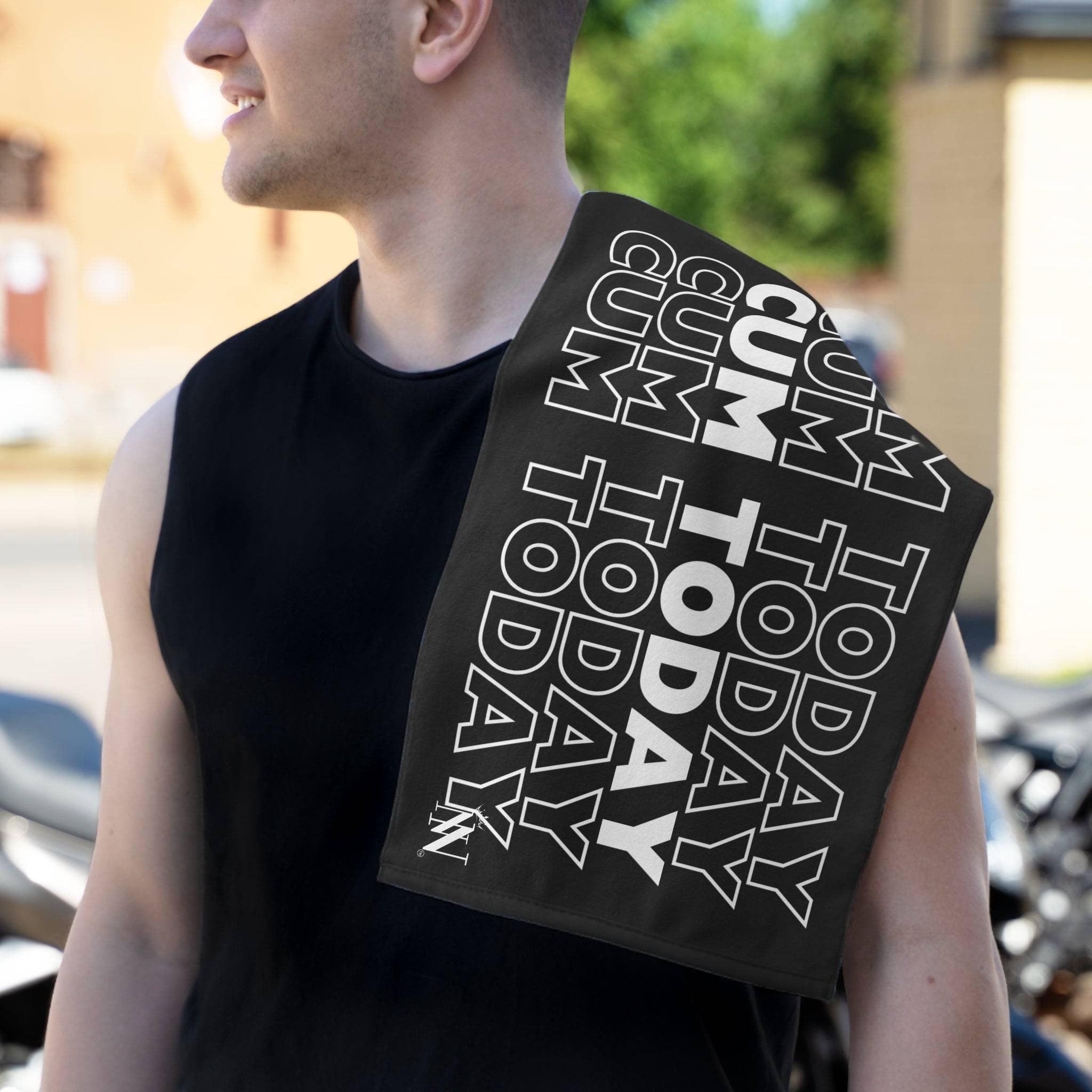 Cum Today Black Mix & Match Soft Sex Towels | Flirty Lovers’ Gifts