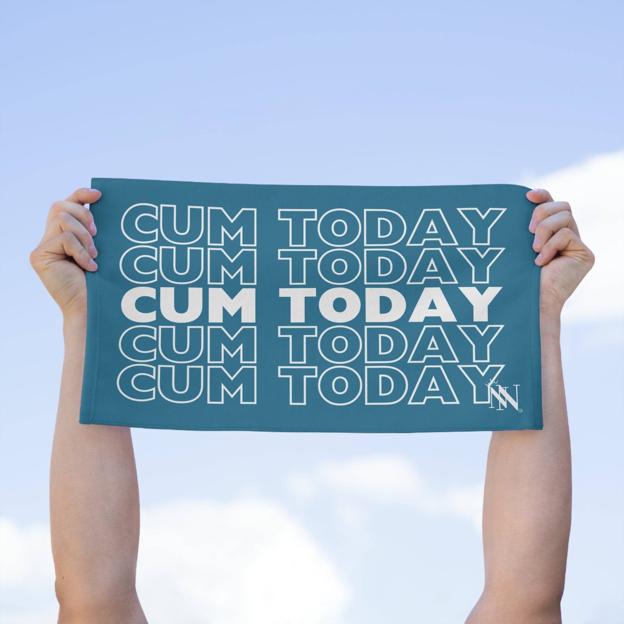 Cum Today Blue Mix & Match Soft Sex Towels | Flirty Lovers’ Gifts