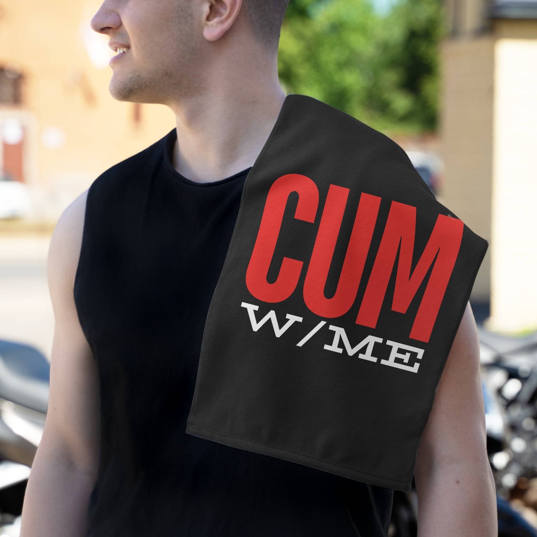 Cum w/Me Black Mix & Match Soft Sex Towels | Flirty Lovers’ Gifts