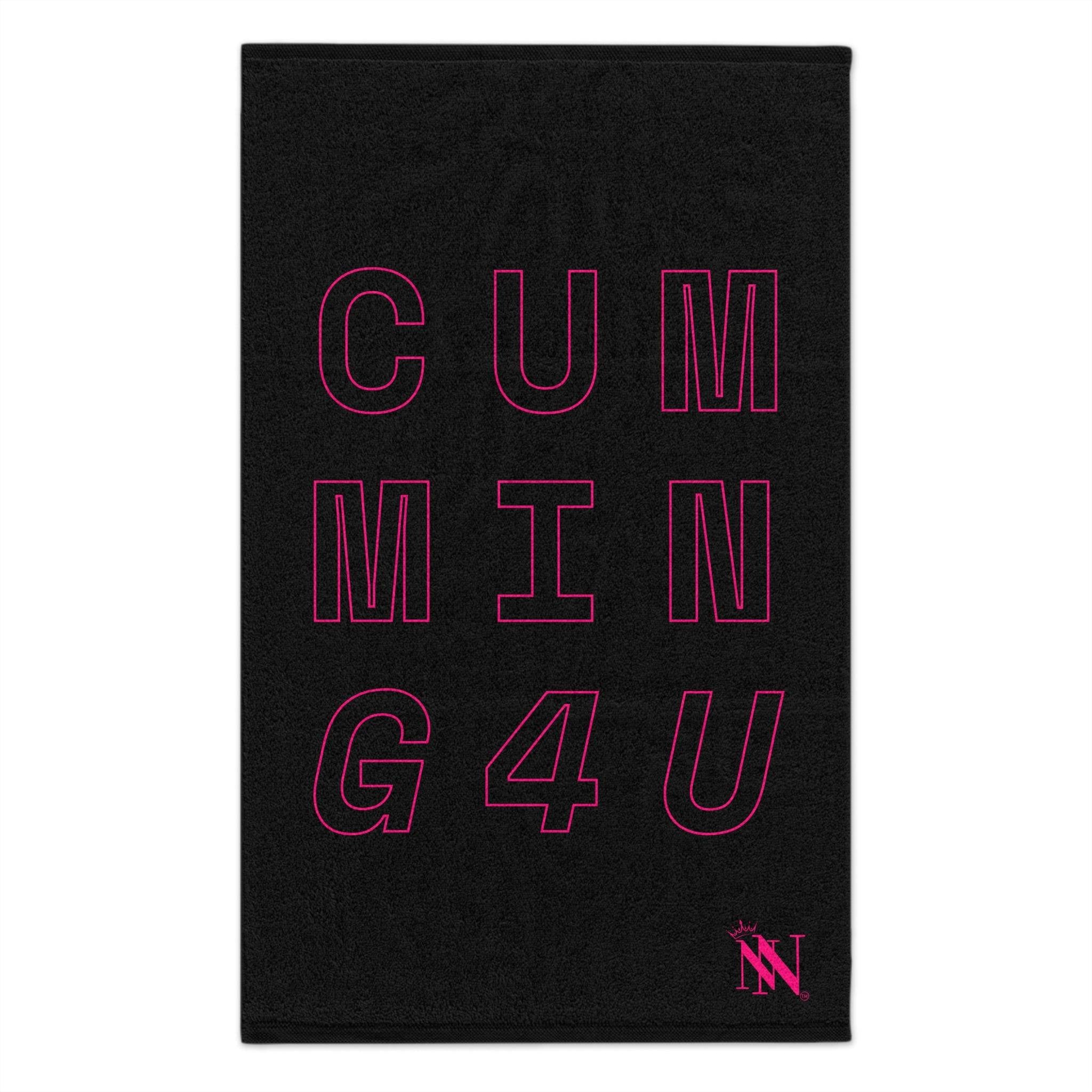 Cumming 4 U Pink Black Mix & Match Soft Sex Towels | Flirty Lovers’ Gifts