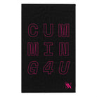 Cumming 4 U Pink Black Mix & Match Soft Sex Towels | Flirty Lovers’ Gifts