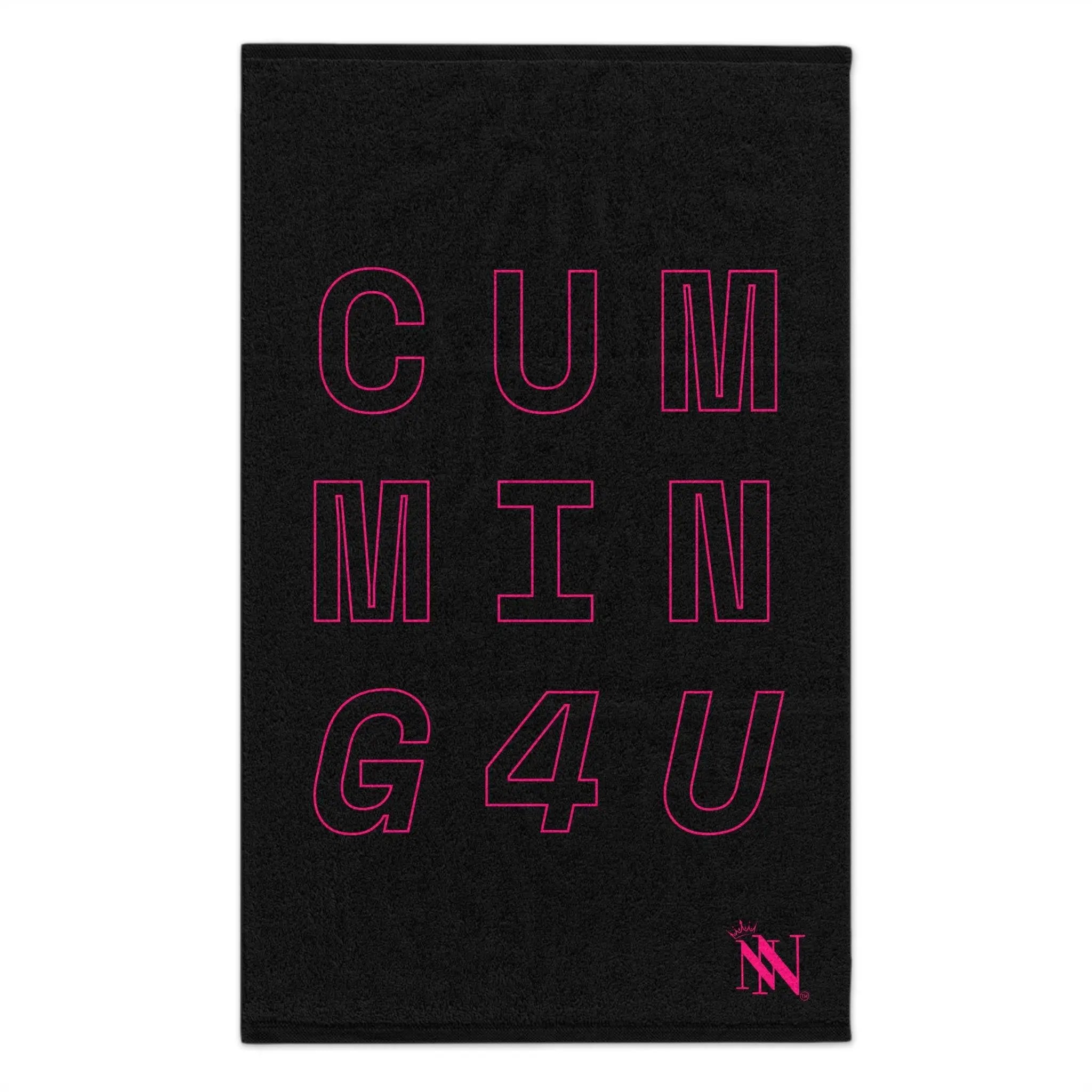 Cumming 4 U Pink Black Mix & Match Soft Sex Towels | Flirty Lovers’ Gifts