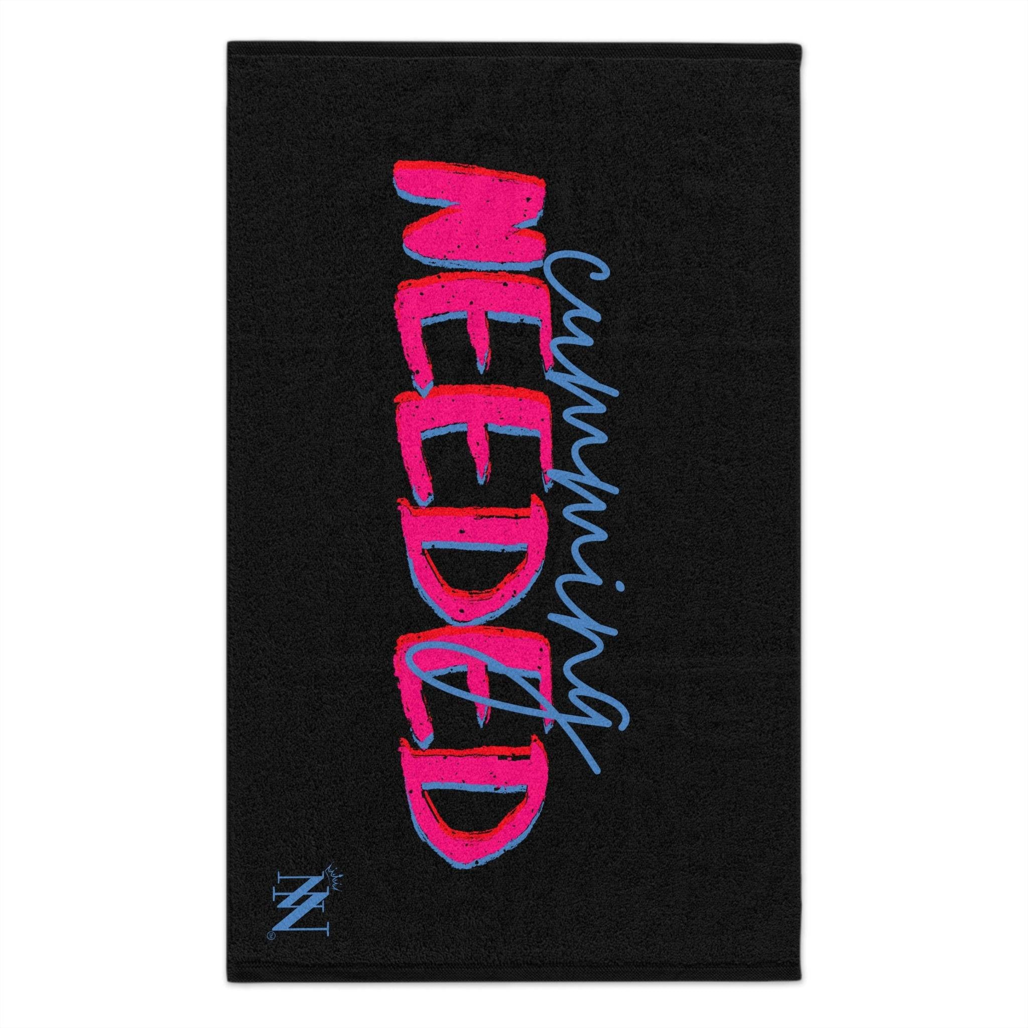 Cumming Needed Black | Mix & Match Soft Sex Towels | Flirty Lovers’ Gifts