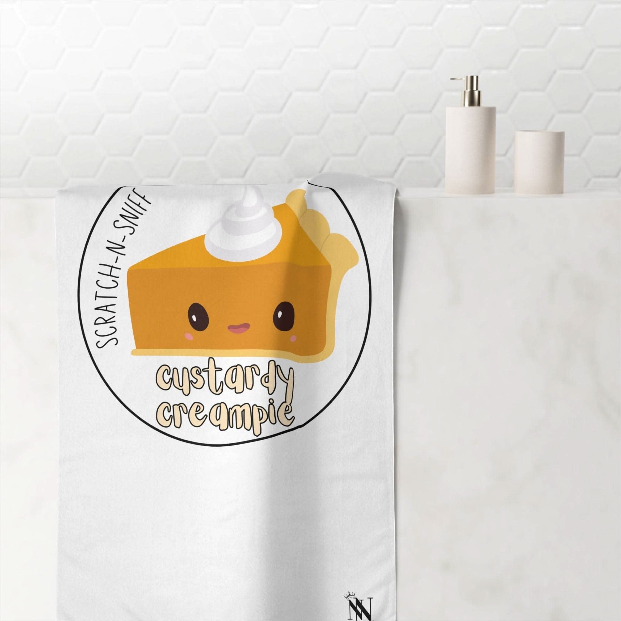 Custardy Creampie Scratch N Sniff | Mix & Match Naughty XL Fun-Flirty Lovers’ Towels