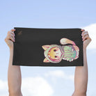 Cute Anime Kitten Black | Mix & Match Soft Fun-Flirty Lovers’ Towels