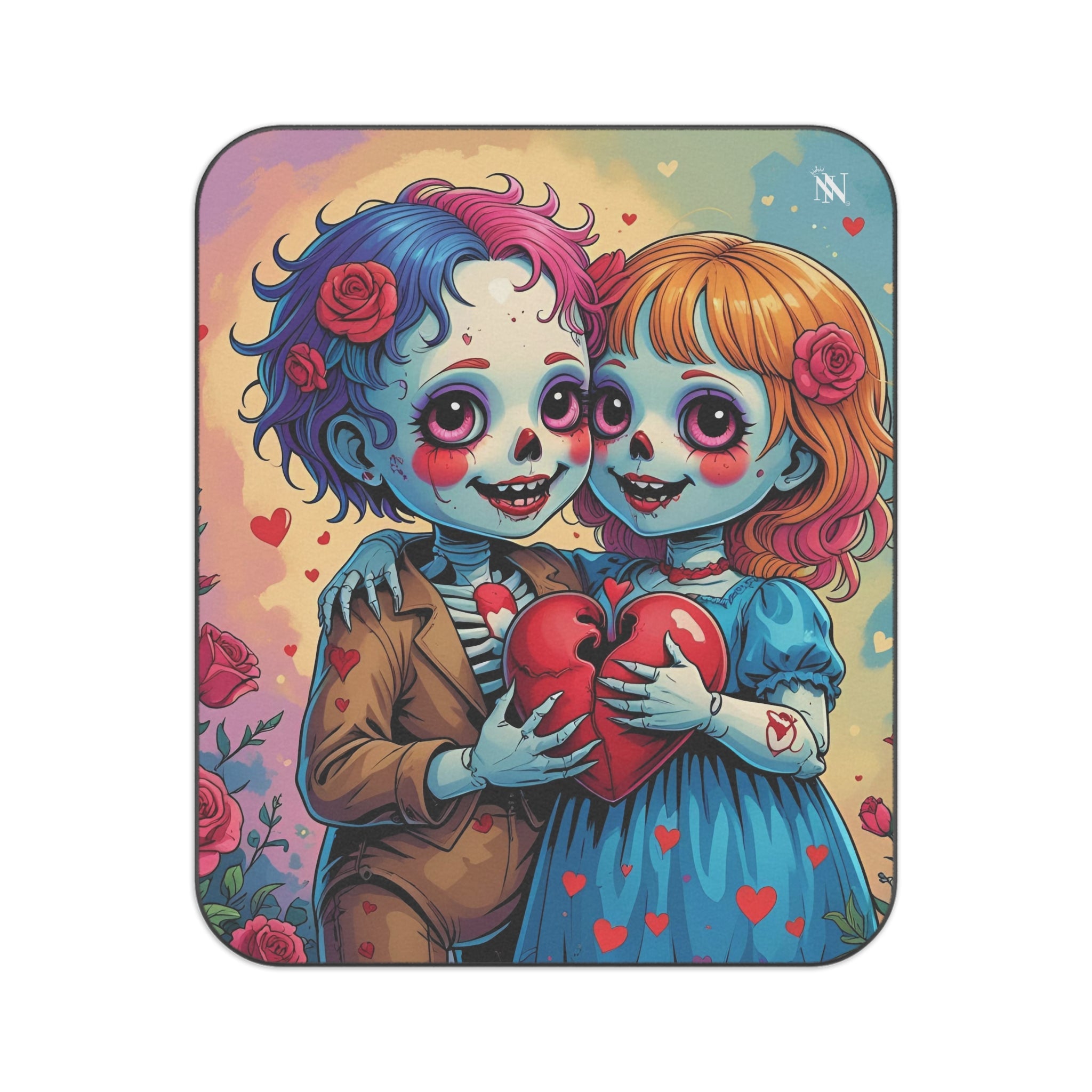 Dead Dolls in Love | Mix Match Fun-Flirty Lovers’ Water-Resistant Blankets