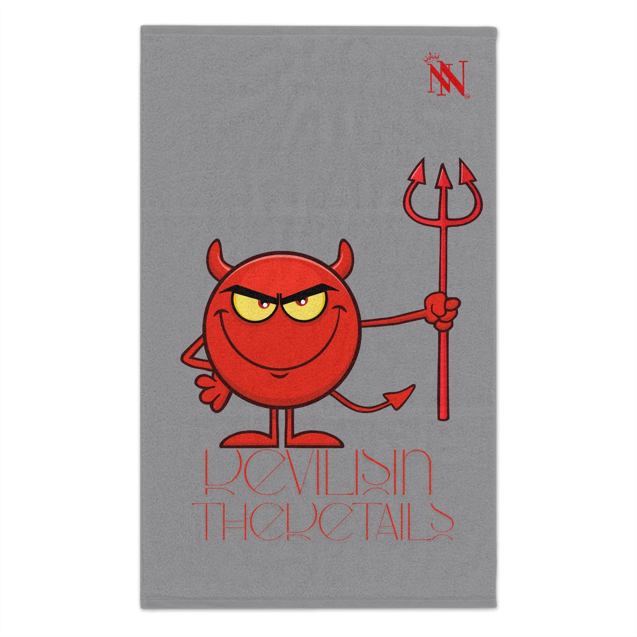 Devil is in The Details Grey | Mix & Match Soft Fun-Flirty Lovers’ Towels
