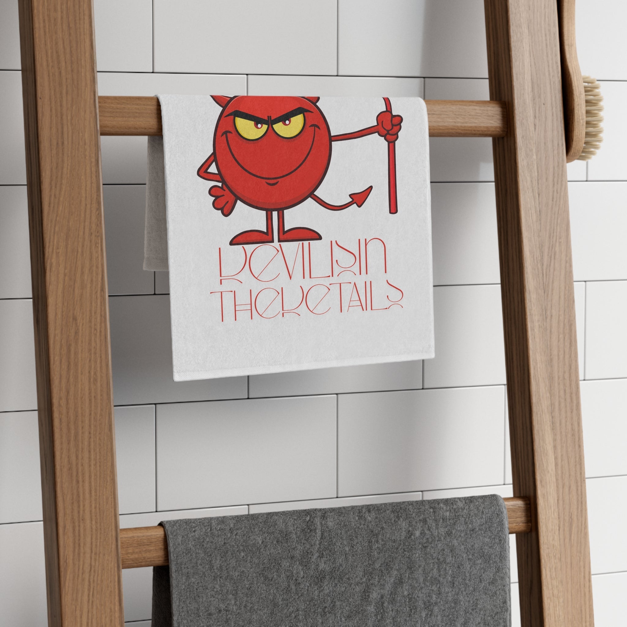 Devil is in The Details White | Mix & Match Soft Fun-Flirty Lovers’ Towels