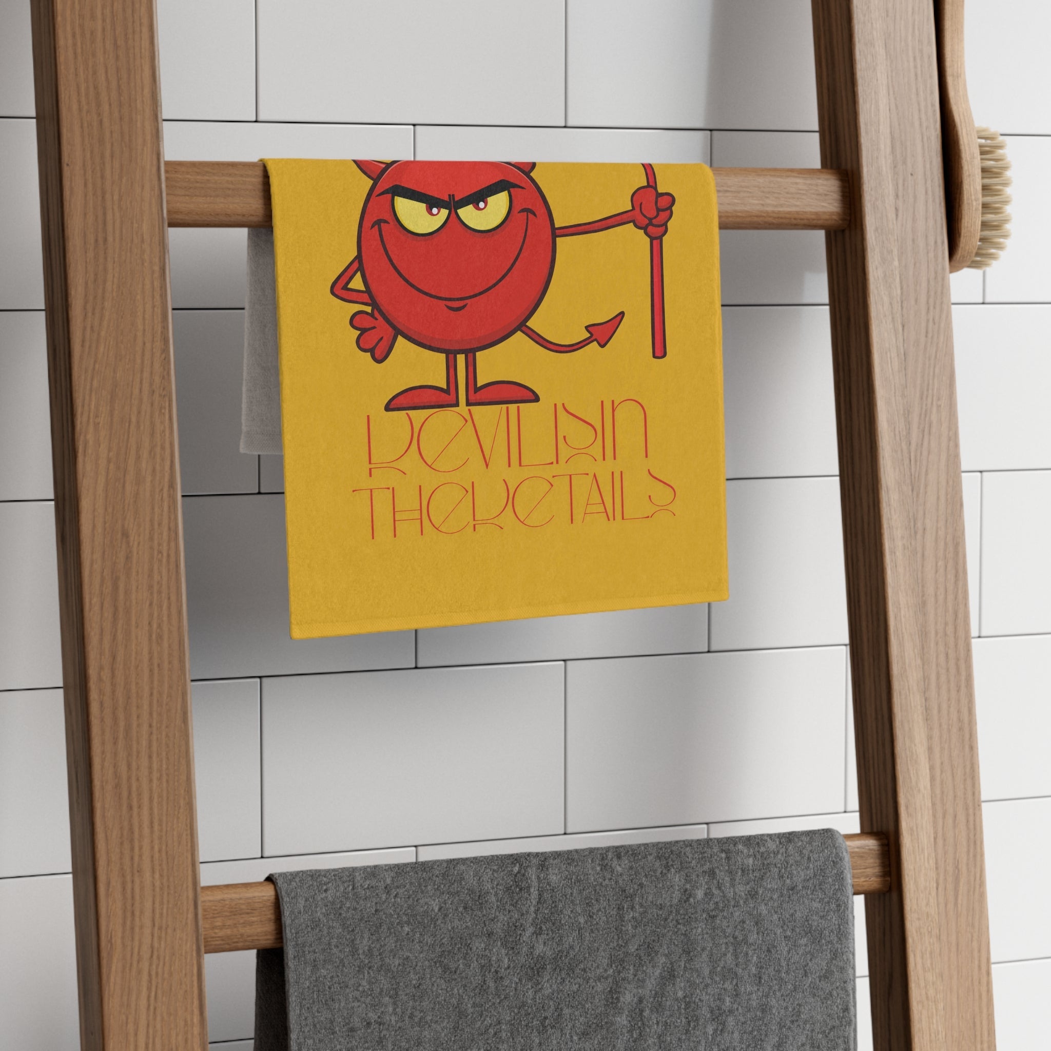 Devil is in The Details Yellow | Mix & Match Soft Fun-Flirty Lovers’ Towels