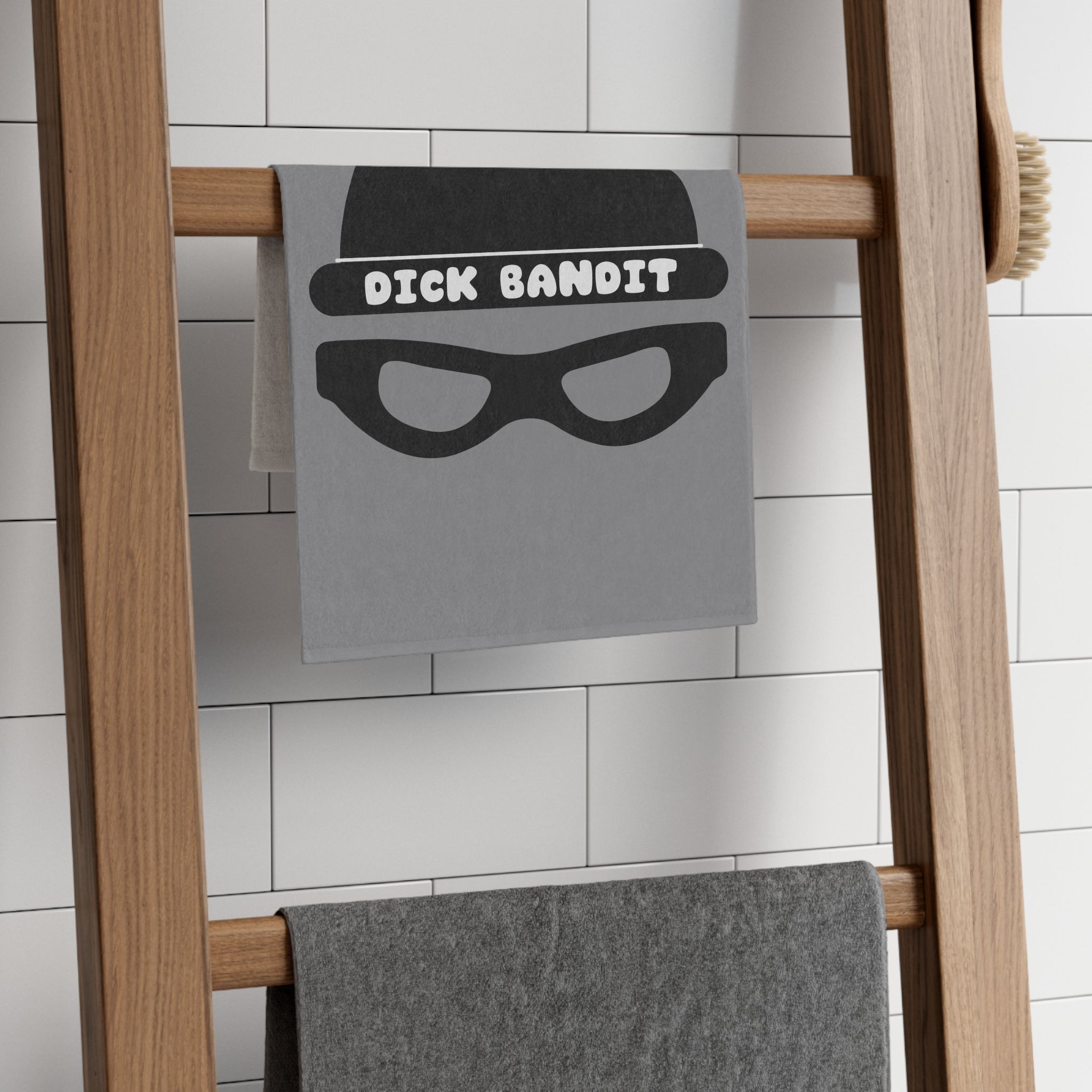 Dick Bandit Grey | Mix & Match Soft Fun-Flirty Lovers’ Towels