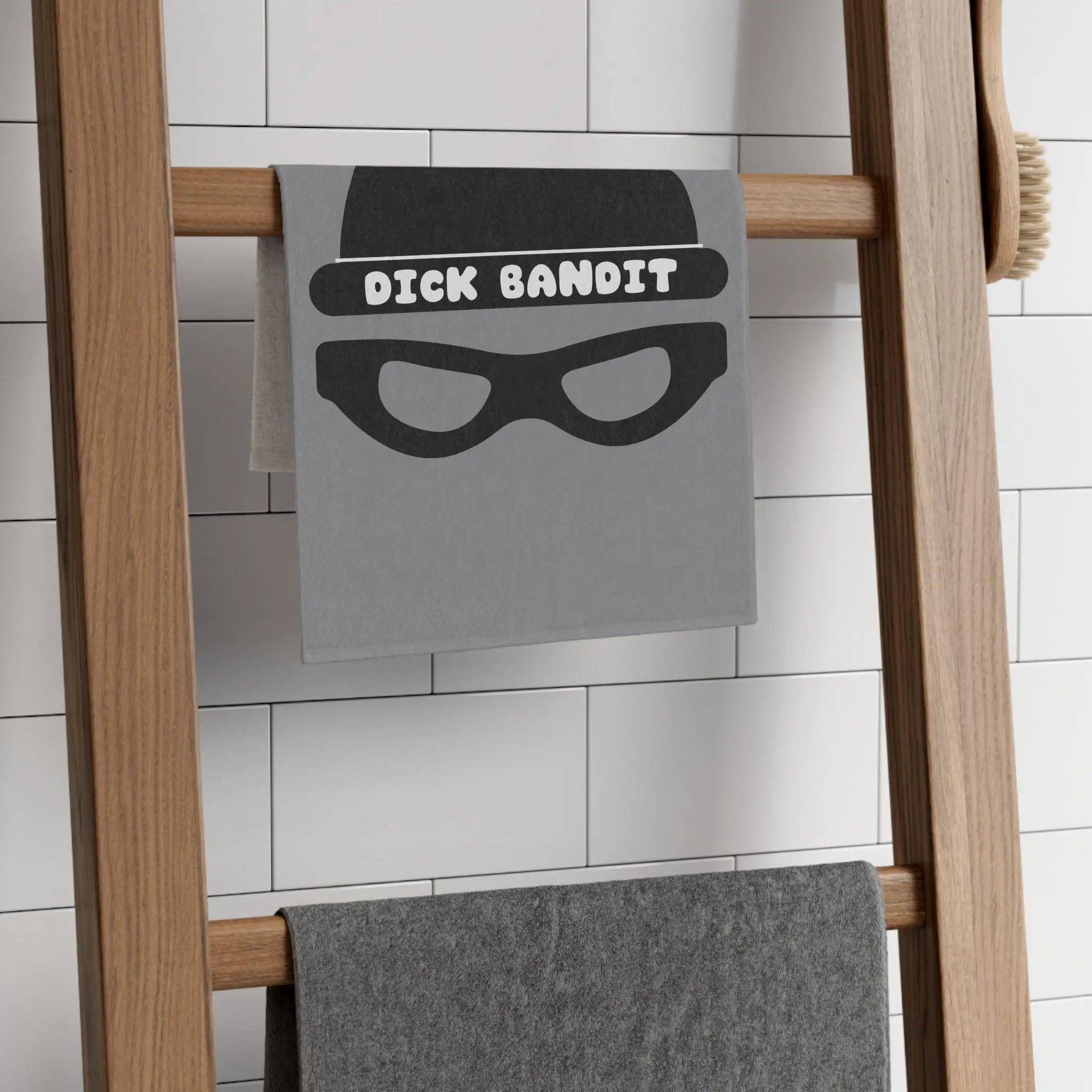 Dick Bandit Grey | Mix & Match Soft Fun-Flirty Lovers’ Towels