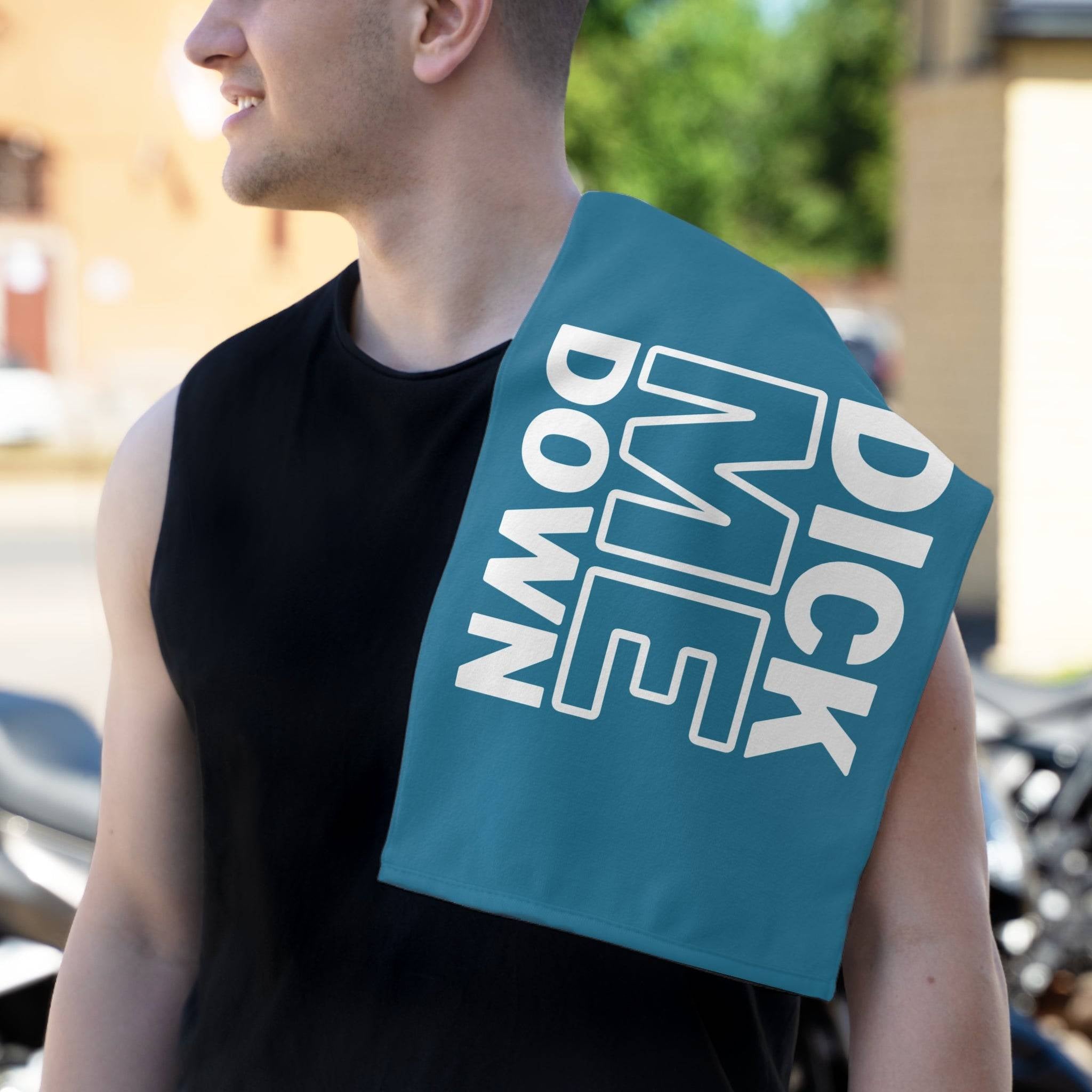 Dick Me Down Blue Mix & Match Soft Sex Towels | Flirty Lovers’ Gifts