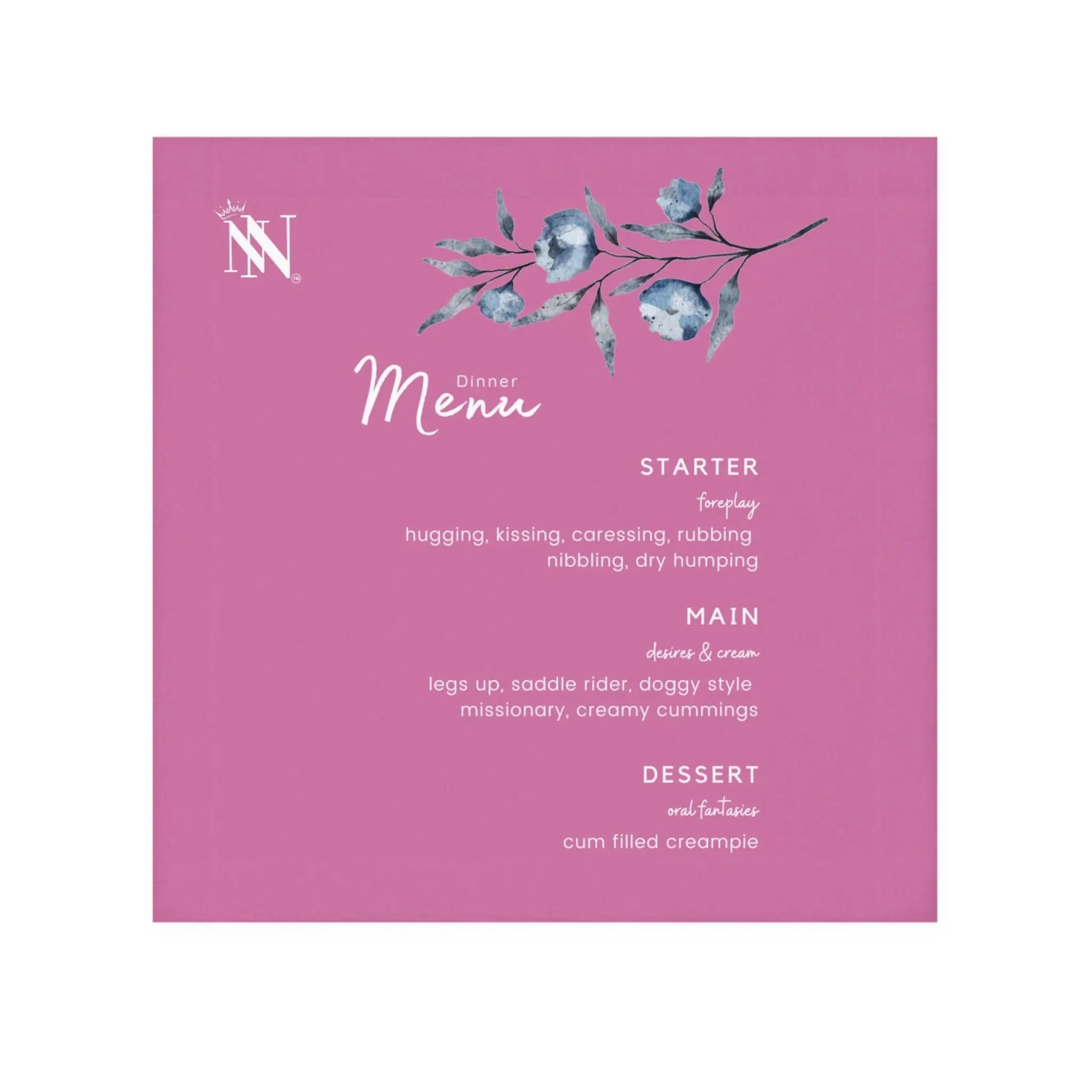 Dinner Menu Pink | Mix & Match Lils’ Fun-Flirty Lovers’ Towels