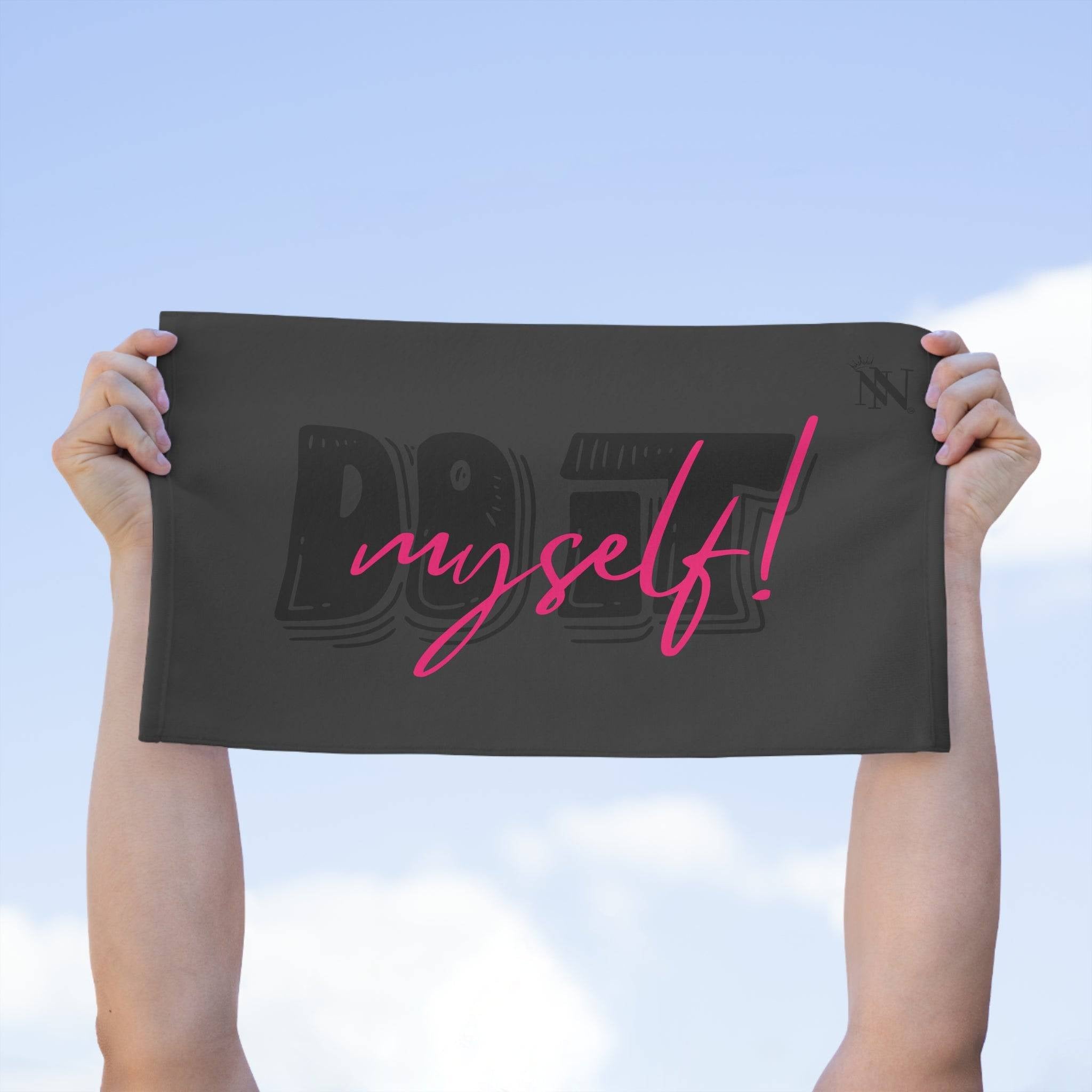 Do It Myself! Dark Grey Mix & Match Soft Sex Towels | Flirty Lovers’ Gifts