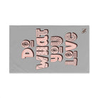Do What You Love Light Grey | Mix & Match Original Fun-Flirty Lovers’ Towels