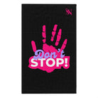 Don’t Stop! Handprint Black | Mix & Match Soft Fun-Flirty Lovers’ Towels