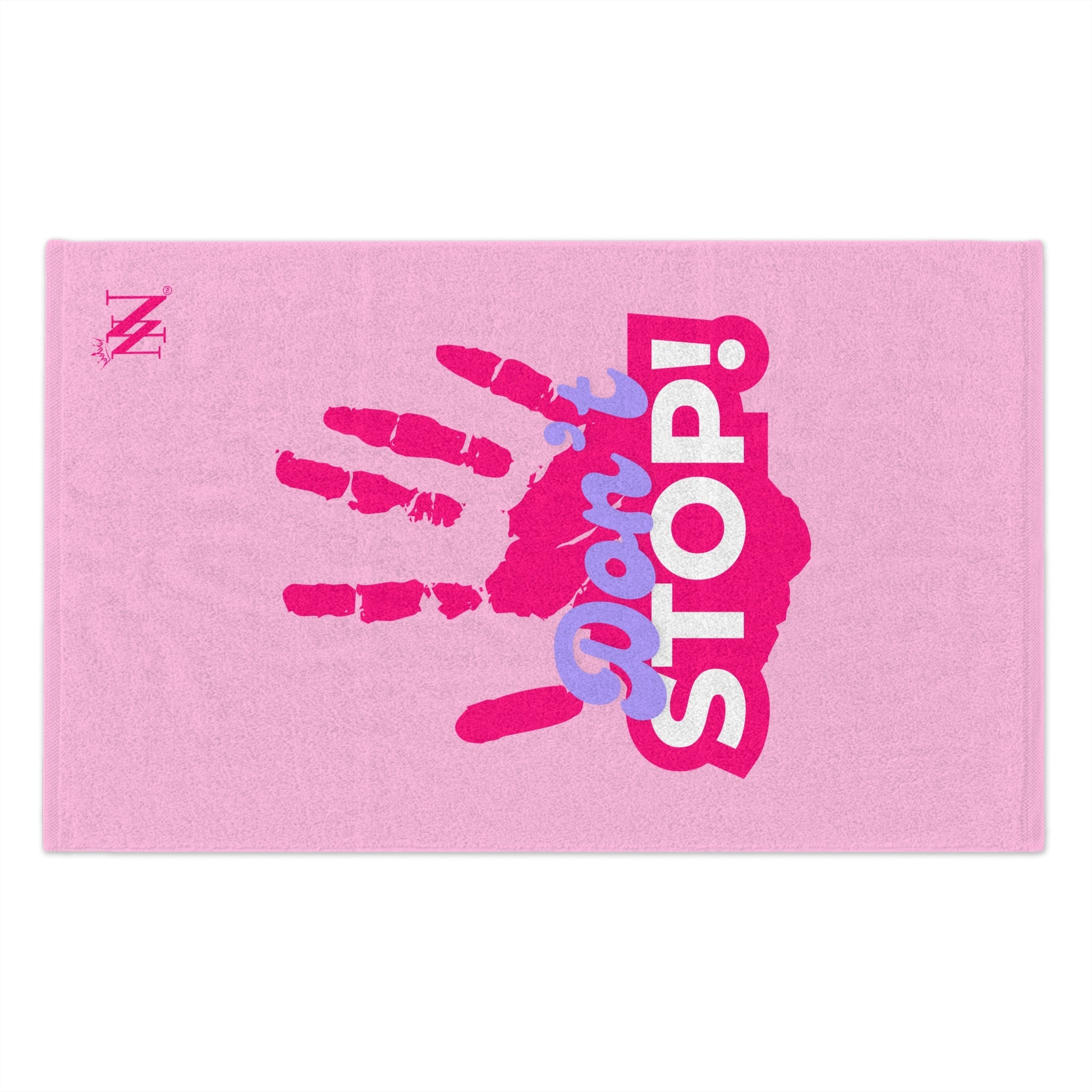 Don’t Stop! Handprint Light Pink | Mix & Match Soft Fun-Flirty Lovers’ Towels