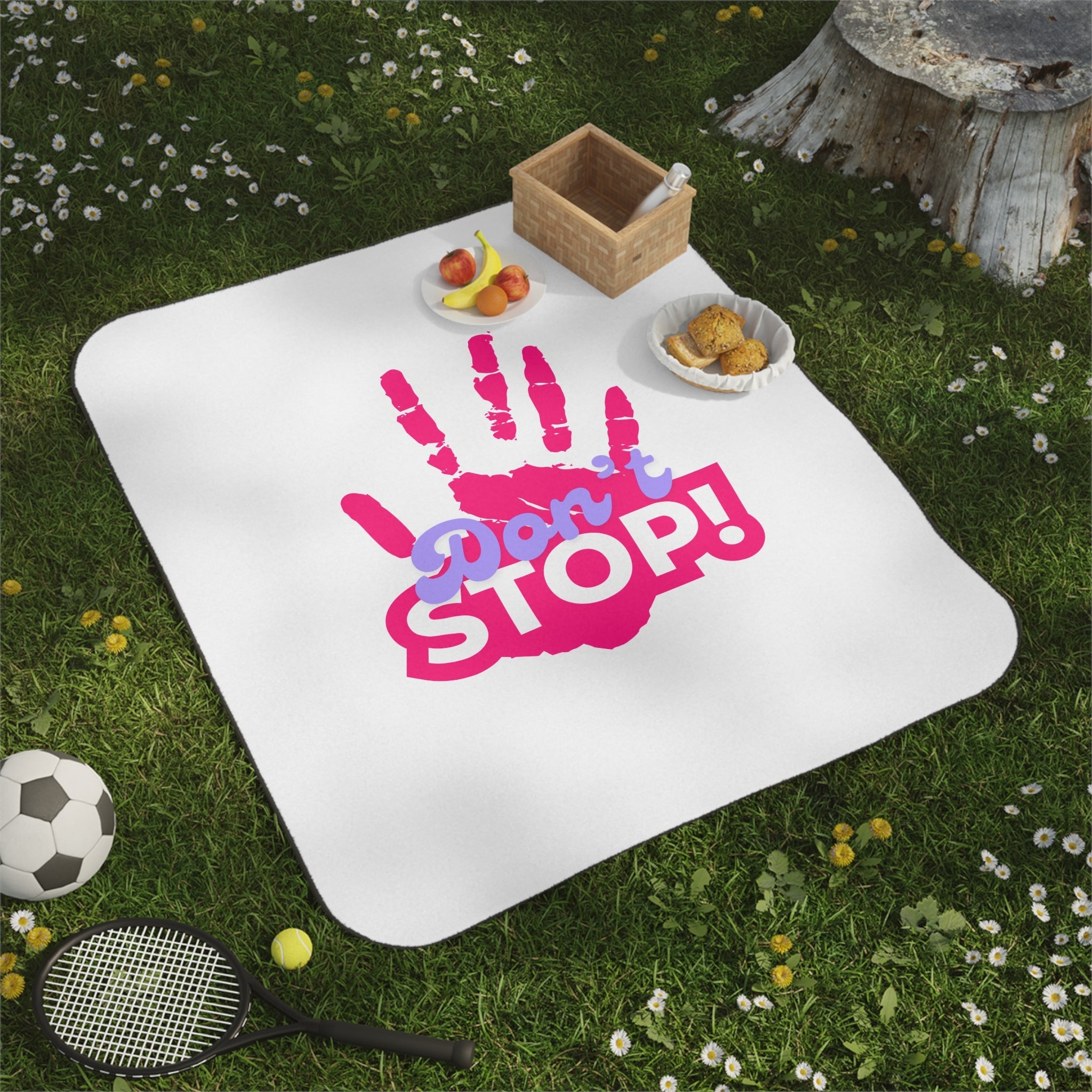 Don’t Stop! Handprint | Mix Match Fun-Flirty Lovers’ Water-Resistant Blankets