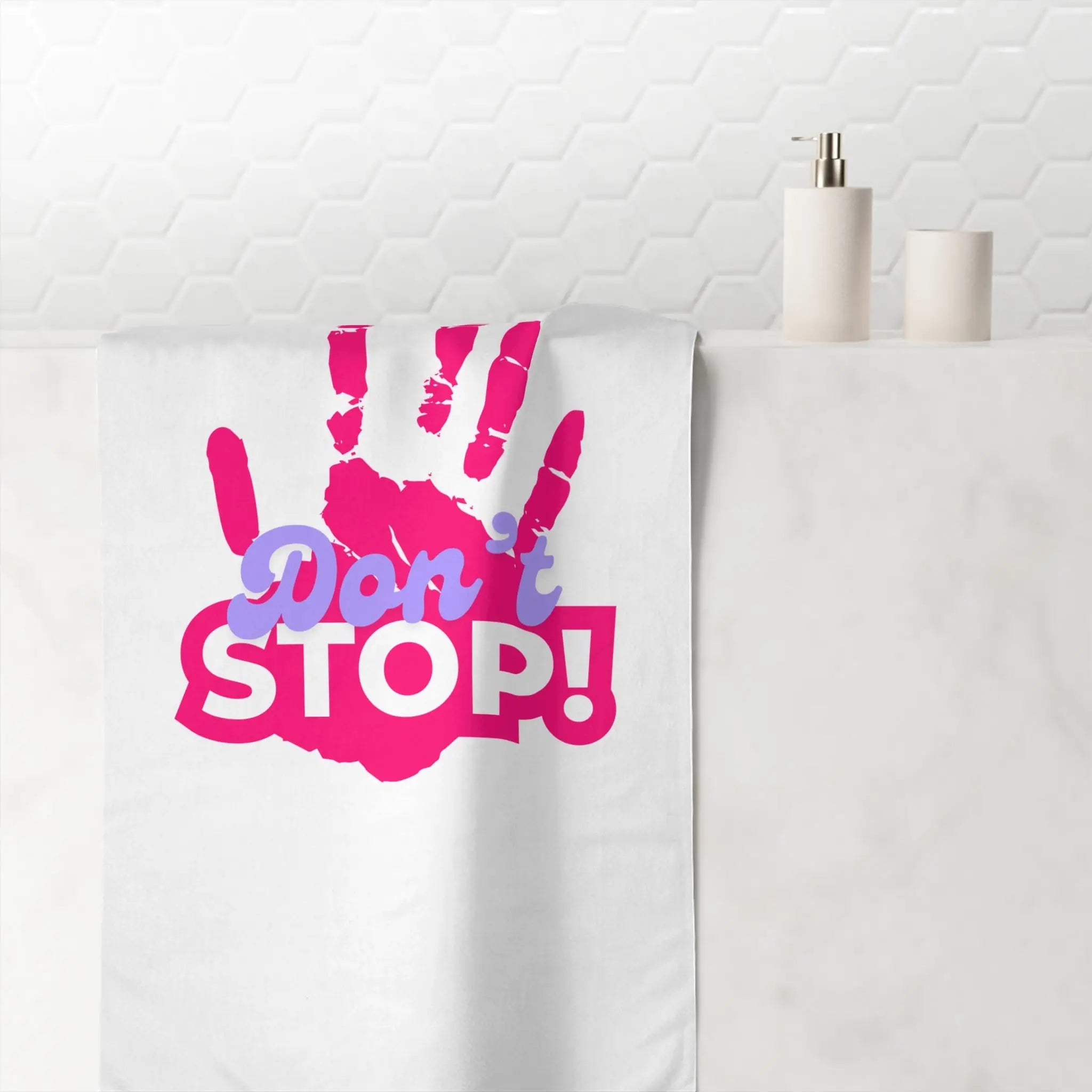 Don’t Stop! Handprint | Mix & Match Naughty XL Fun-Flirty Lovers’ Towels