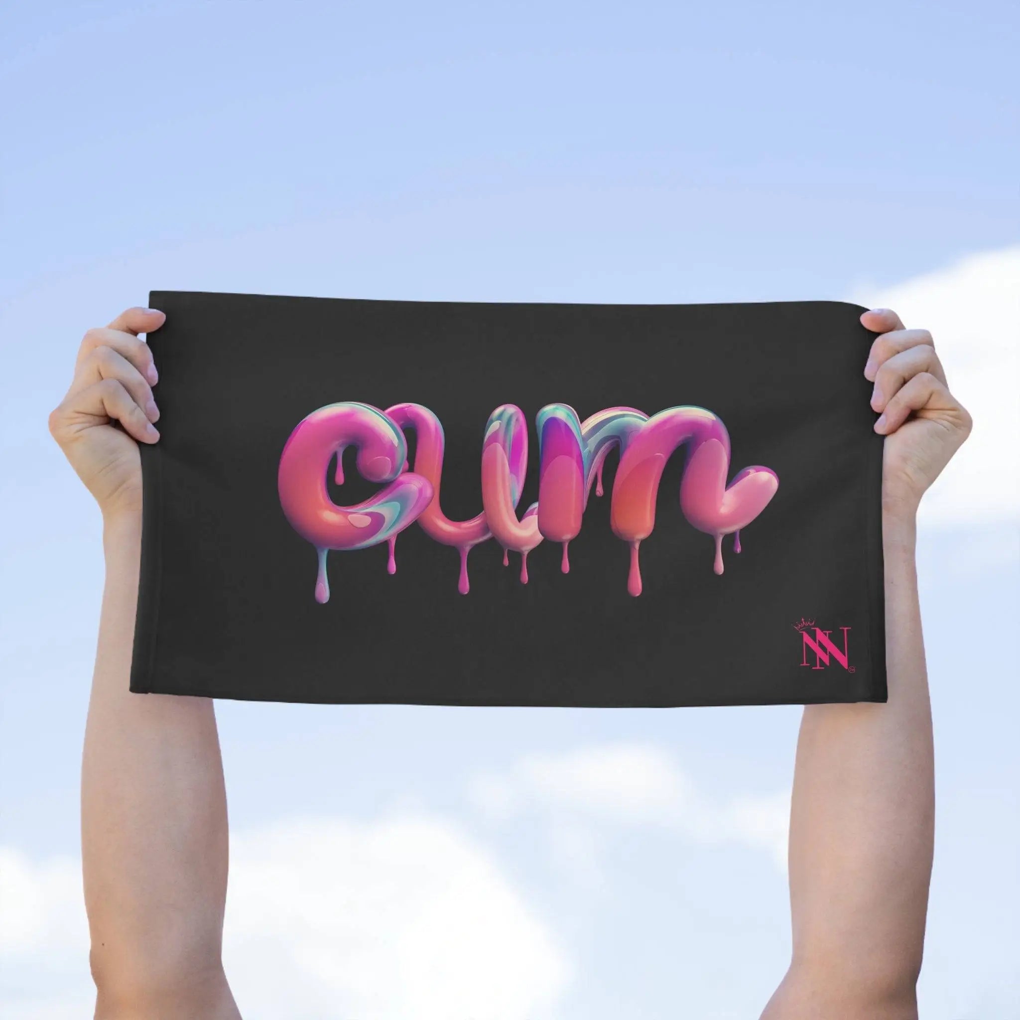 Dripping Cum Black Mix & Match Soft Sex Towels | Flirty Lovers’ Gifts