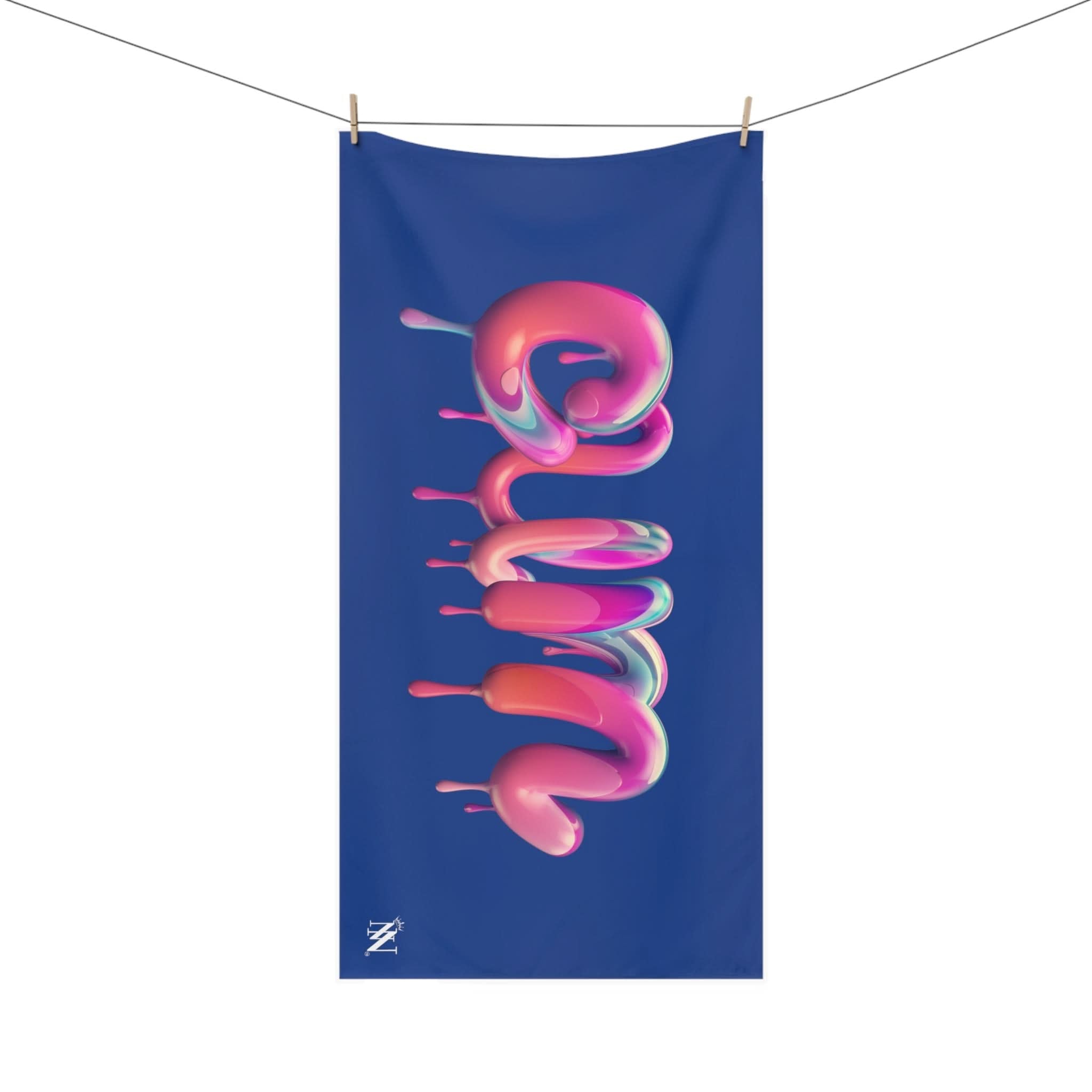 Dripping Cum Blue | Mix & Match XL Fun-Flirty Lovers’ Towels