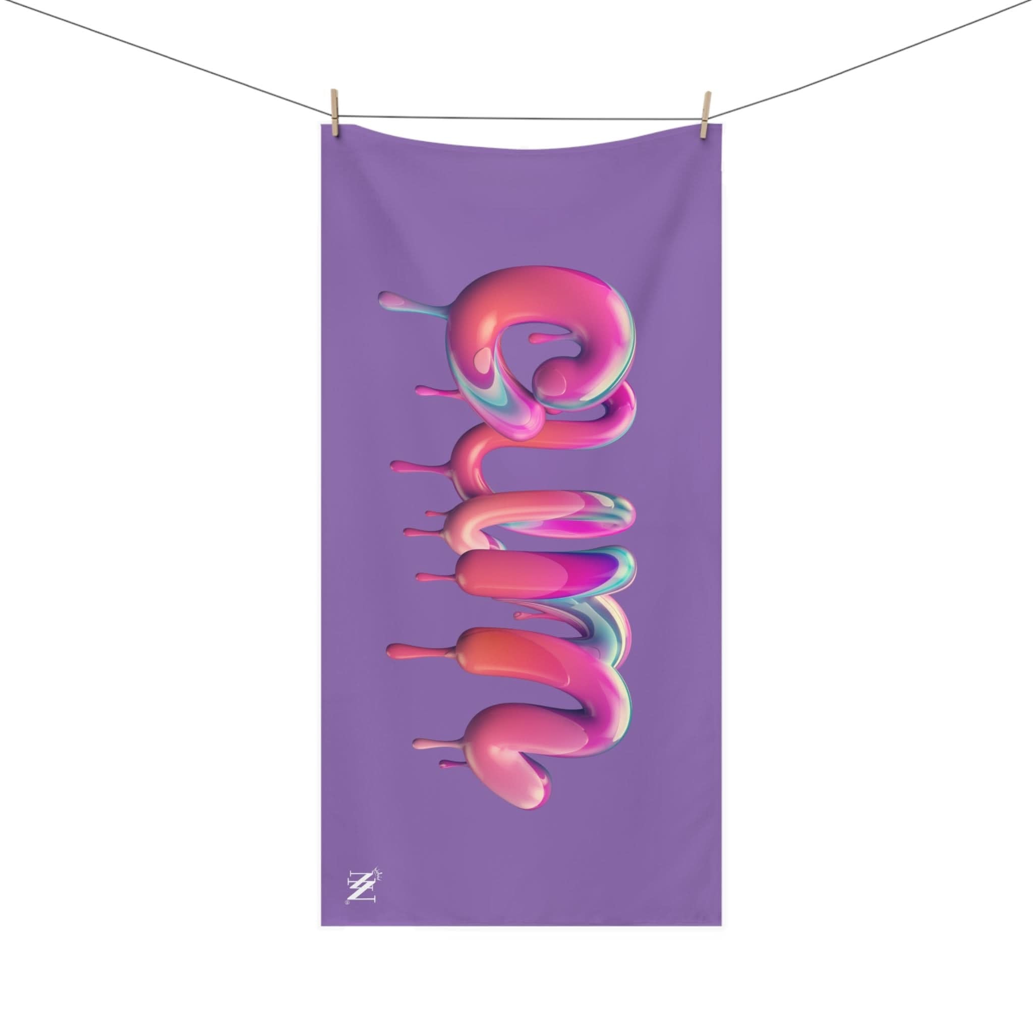 Dripping Cum Lavendar | Mix & Match XL Fun-Flirty Lovers’ Towels