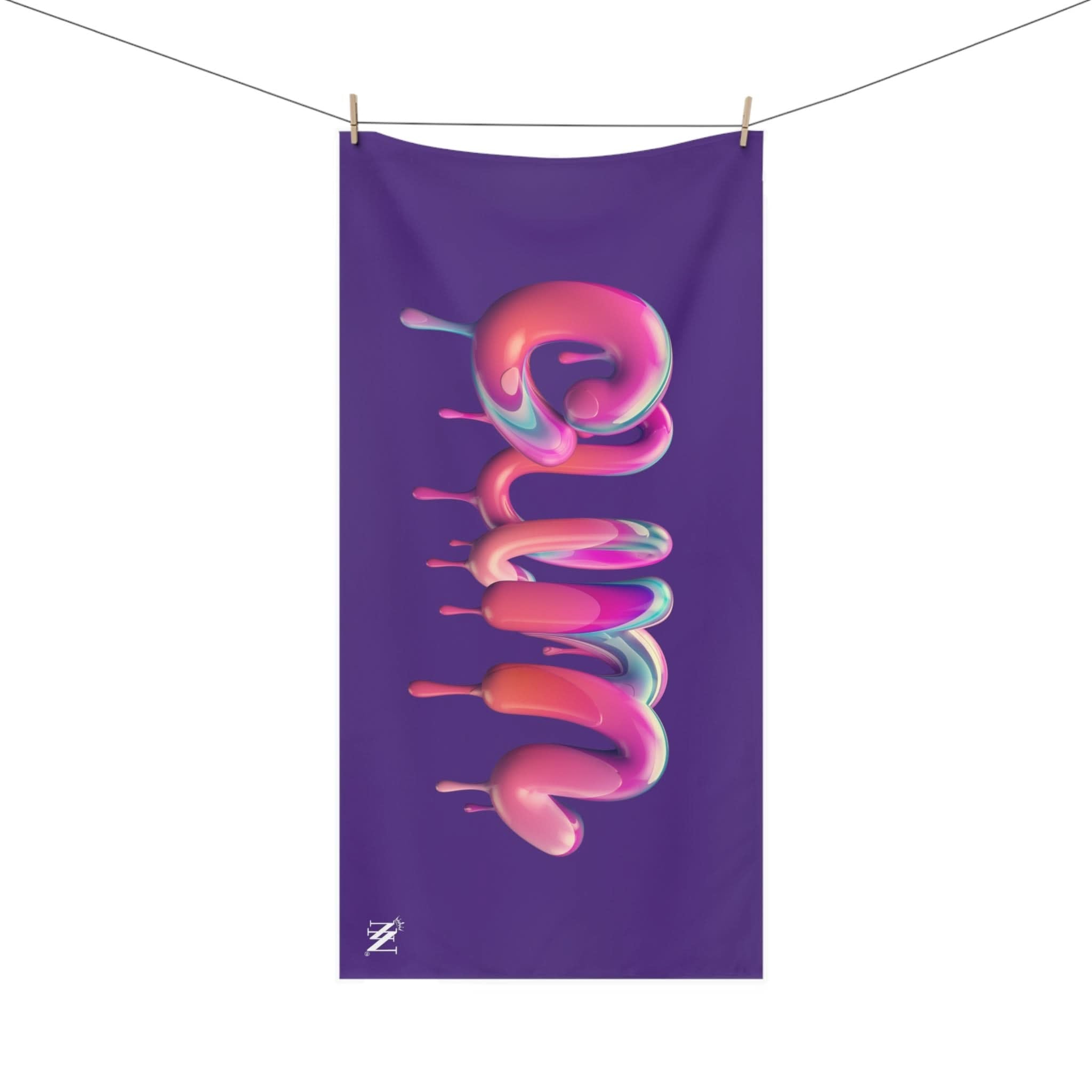 Dripping Cum Purple | Mix & Match XL Fun-Flirty Lovers’ Towels
