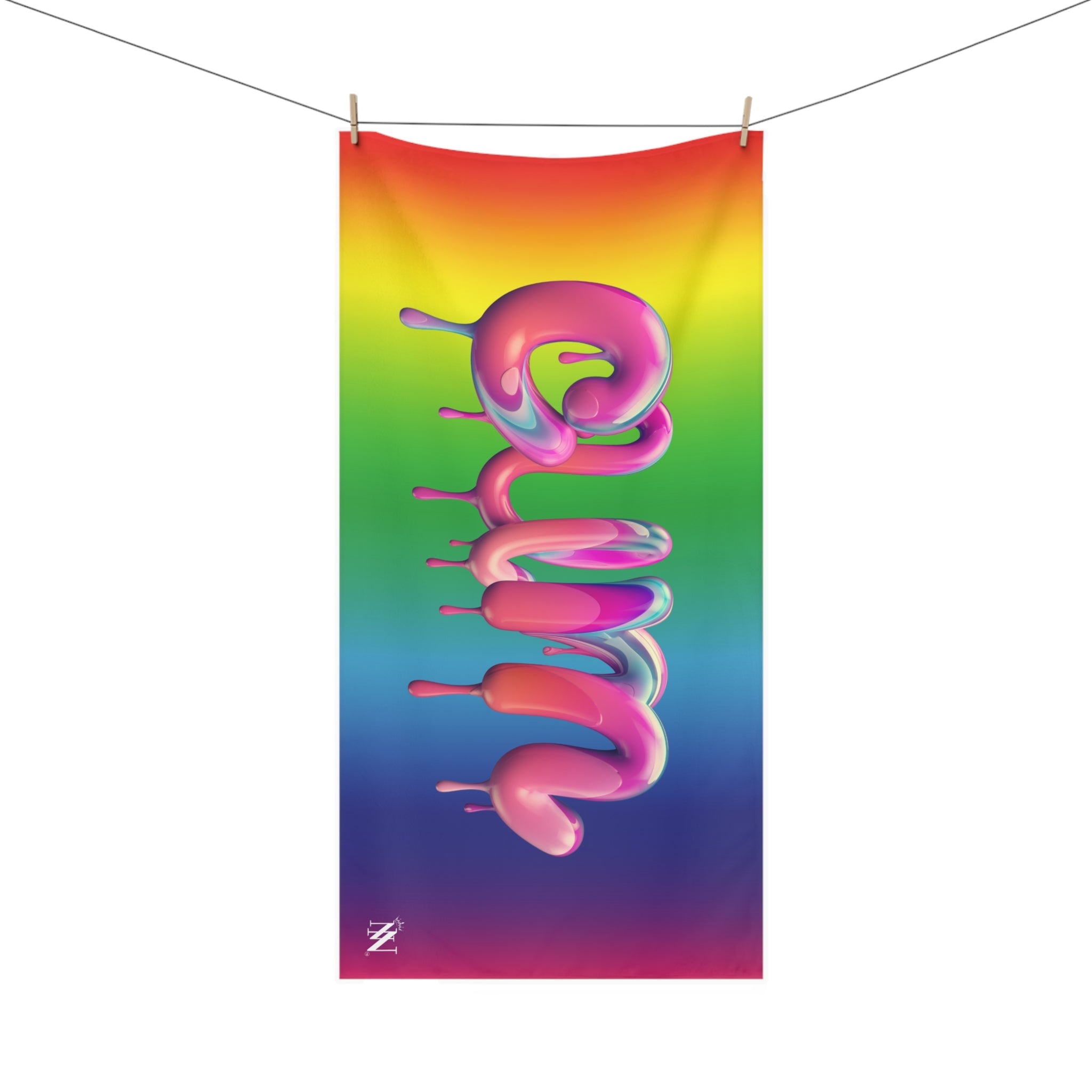Dripping Cum Rainbow | Mix & Match Naughty XL Fun-Flirty Lovers’ Towels
