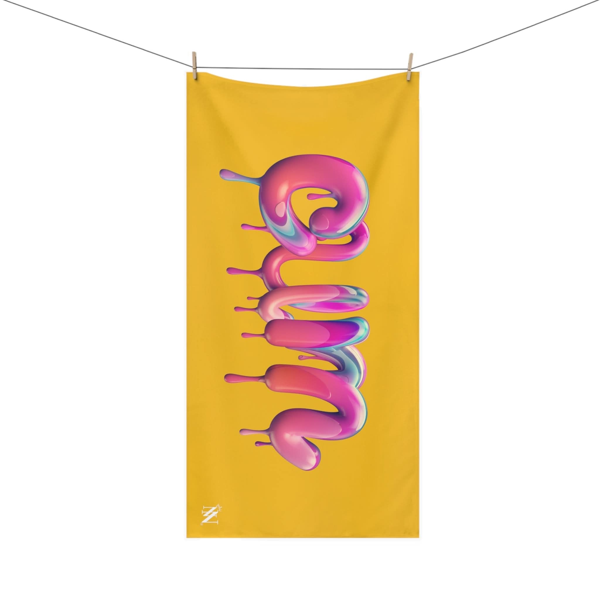 Dripping Cum Yellow | Mix & Match XL Fun-Flirty Lovers’ Towels