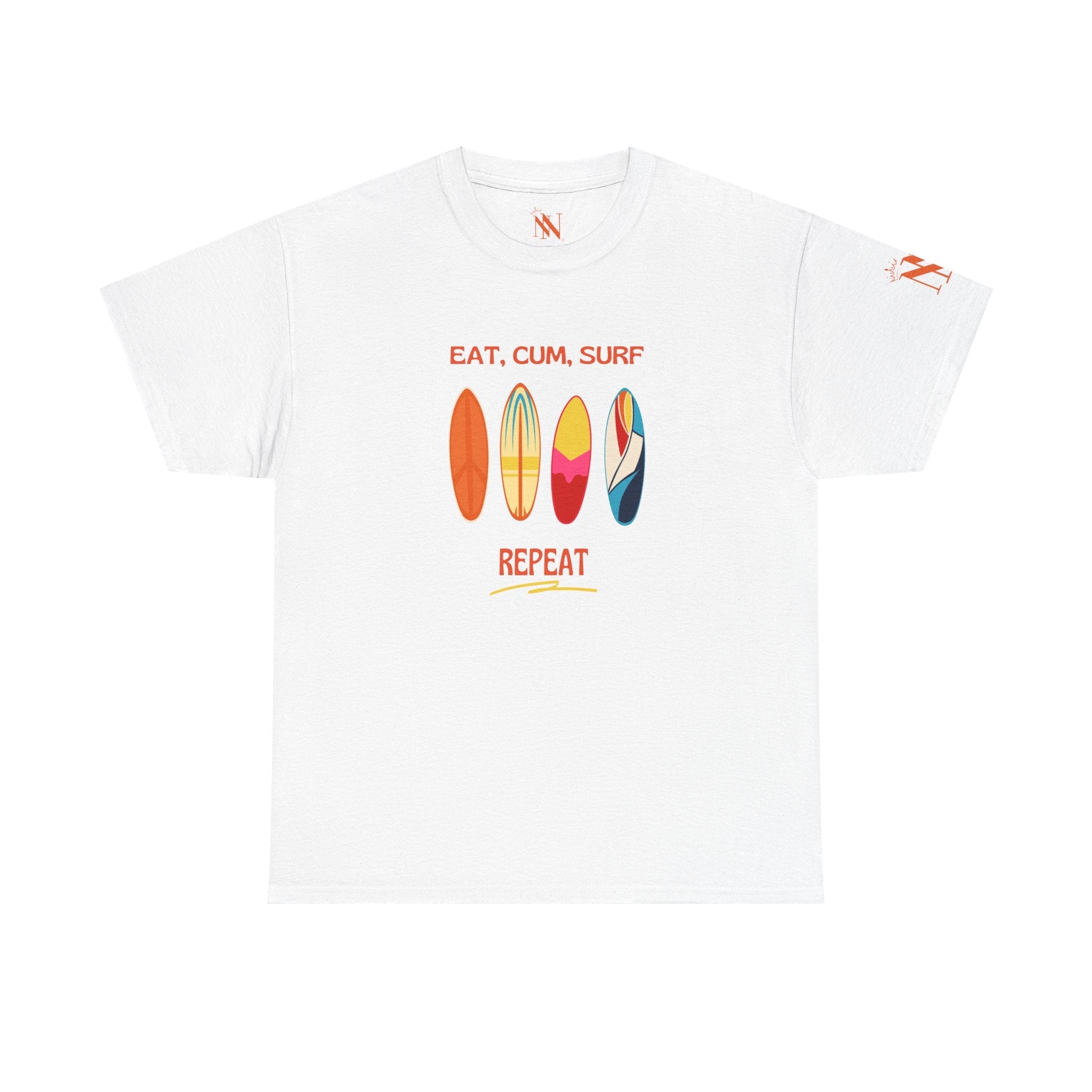 Eat Cum Surf Repeat | Mix & Match Cotton Unisex Fun-Flirty Lovers’ T-Shirts