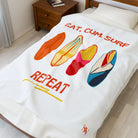 Eat Cum Surf Repeat | Mix & Match Soft Fun-Flirty Lovers’ Blankets