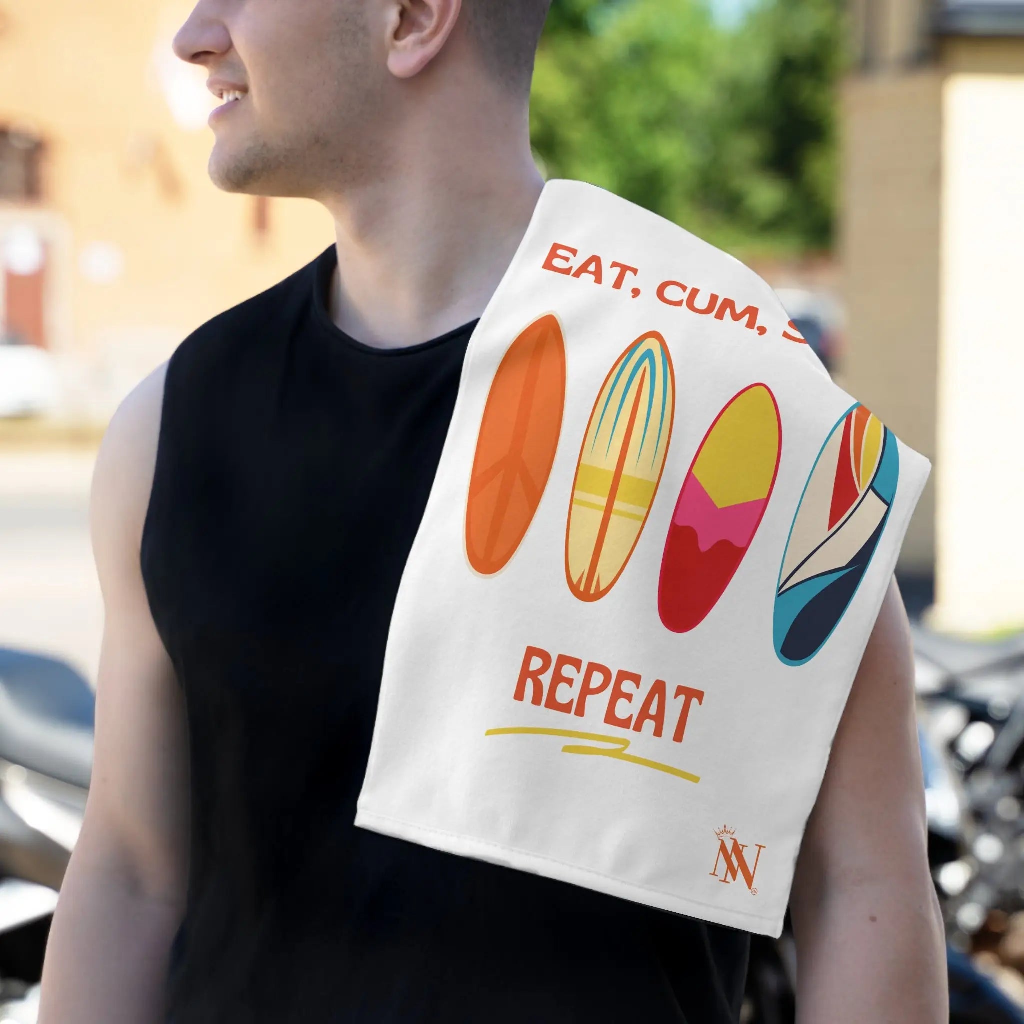 Eat Cum Surf Repeat | Mix & Match Soft Fun-Flirty Lovers’ Towels