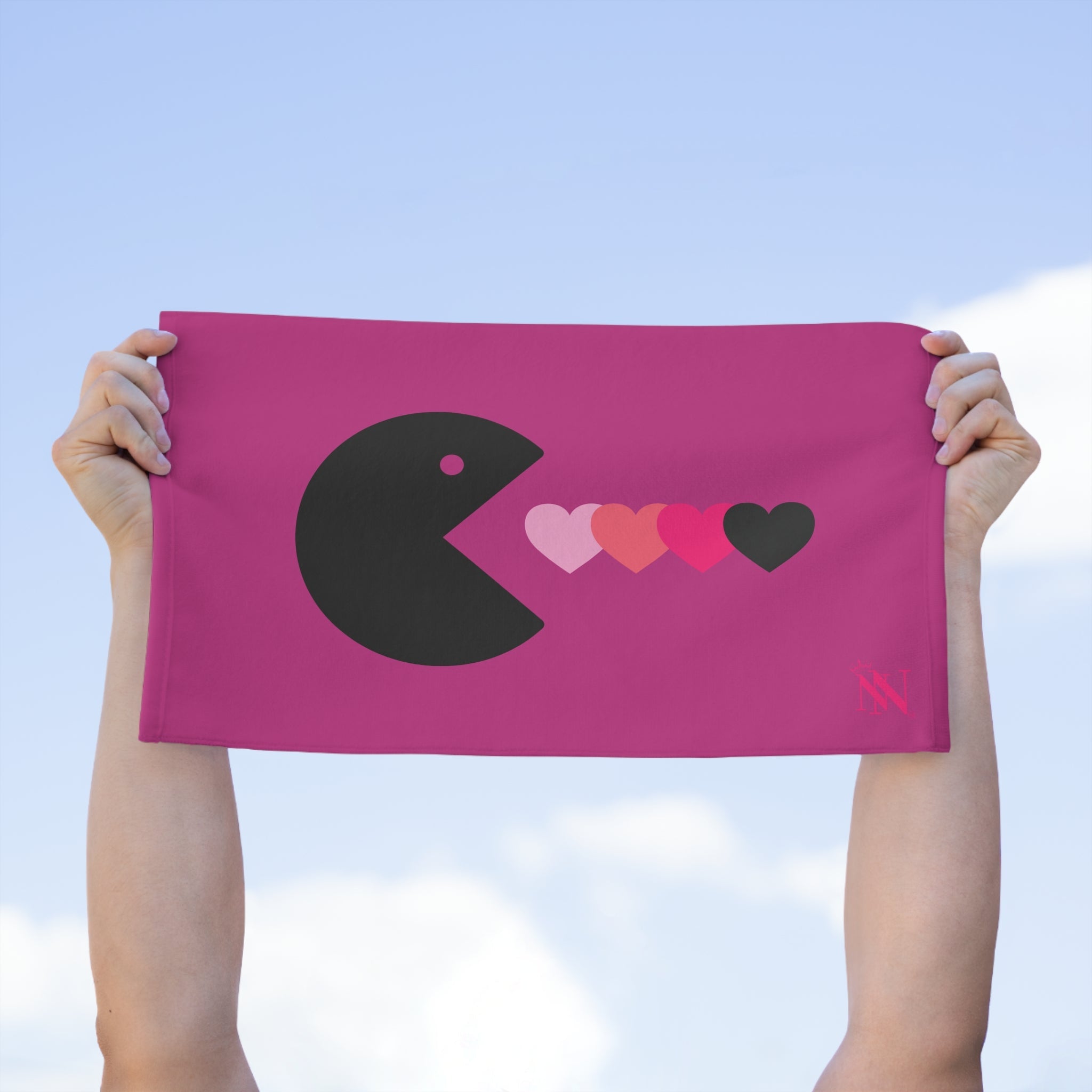 Eat My Heart Fuscia | Mix & Match Soft Fun-Flirty Lovers’ Towels
