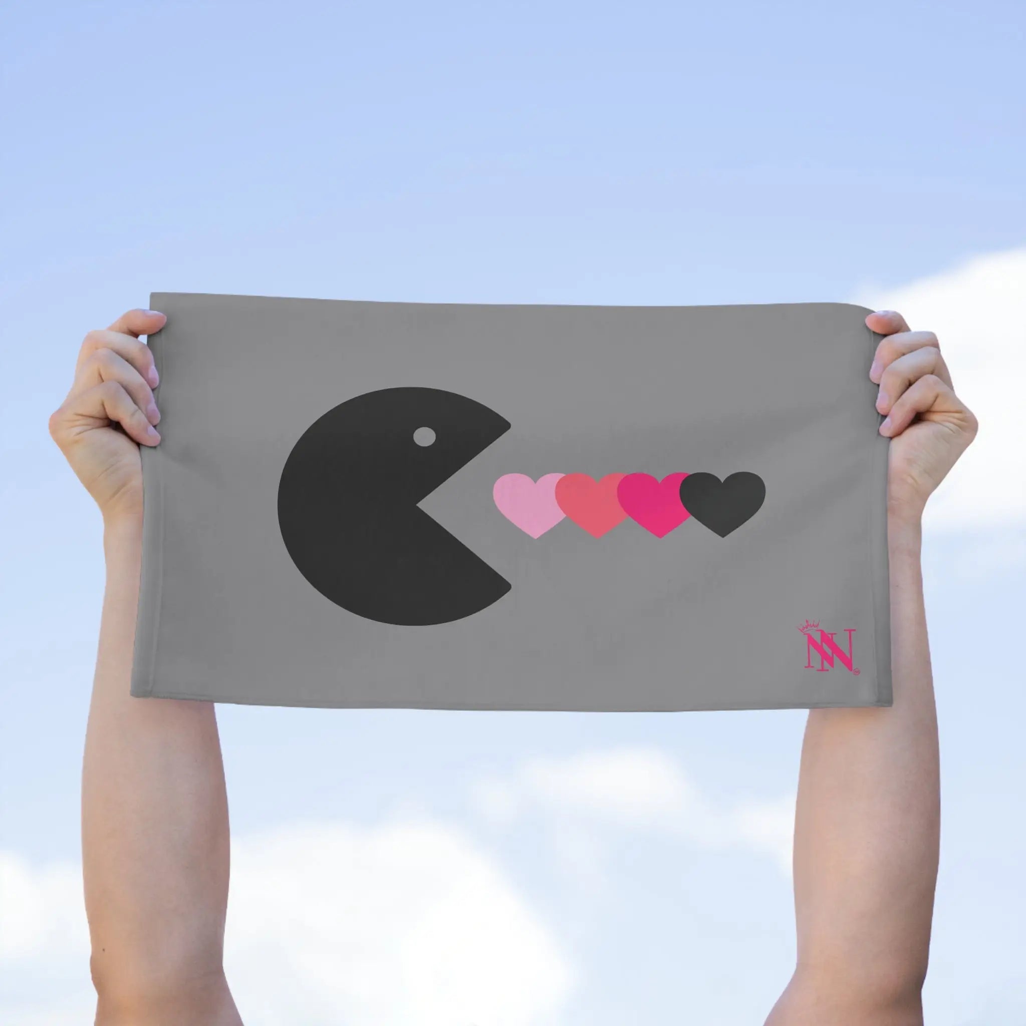Eat My Heart Grey | Mix & Match Soft Fun-Flirty Lovers’ Towels