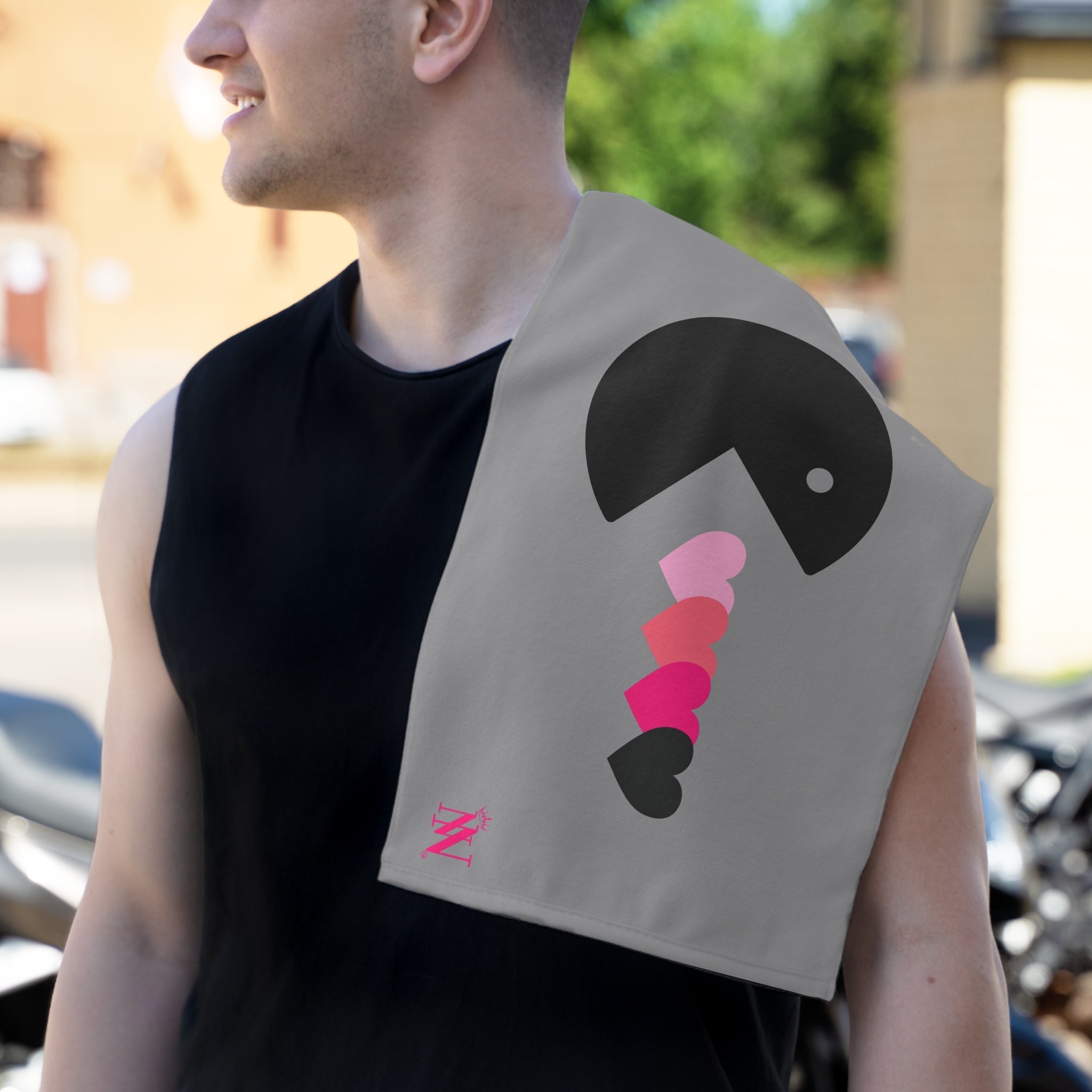 Eat My Heart Grey | Mix & Match Soft Fun-Flirty Lovers’ Towels