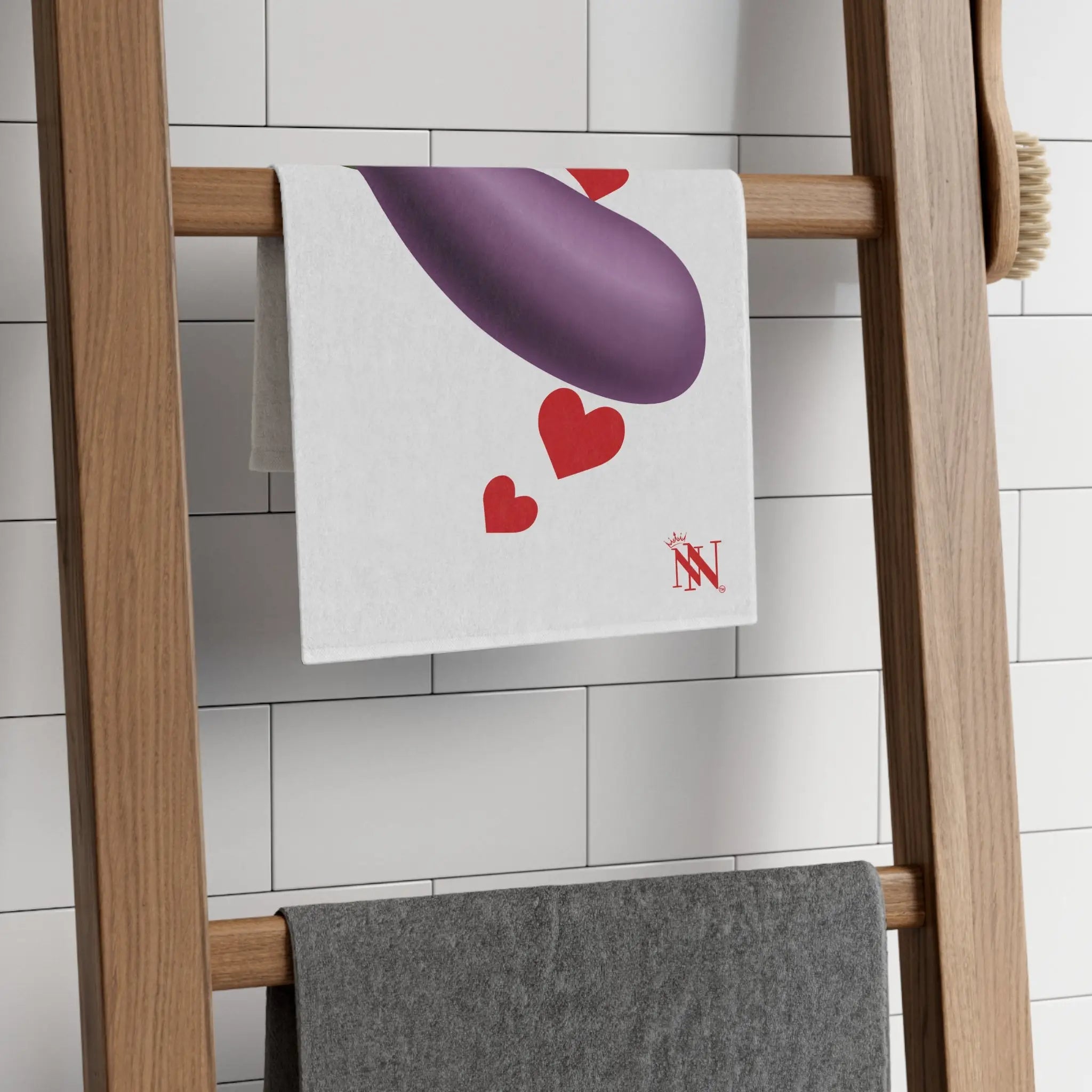 Eggplant Love Emoji | Mix & Match Soft Fun-Flirty Lovers’ Towels