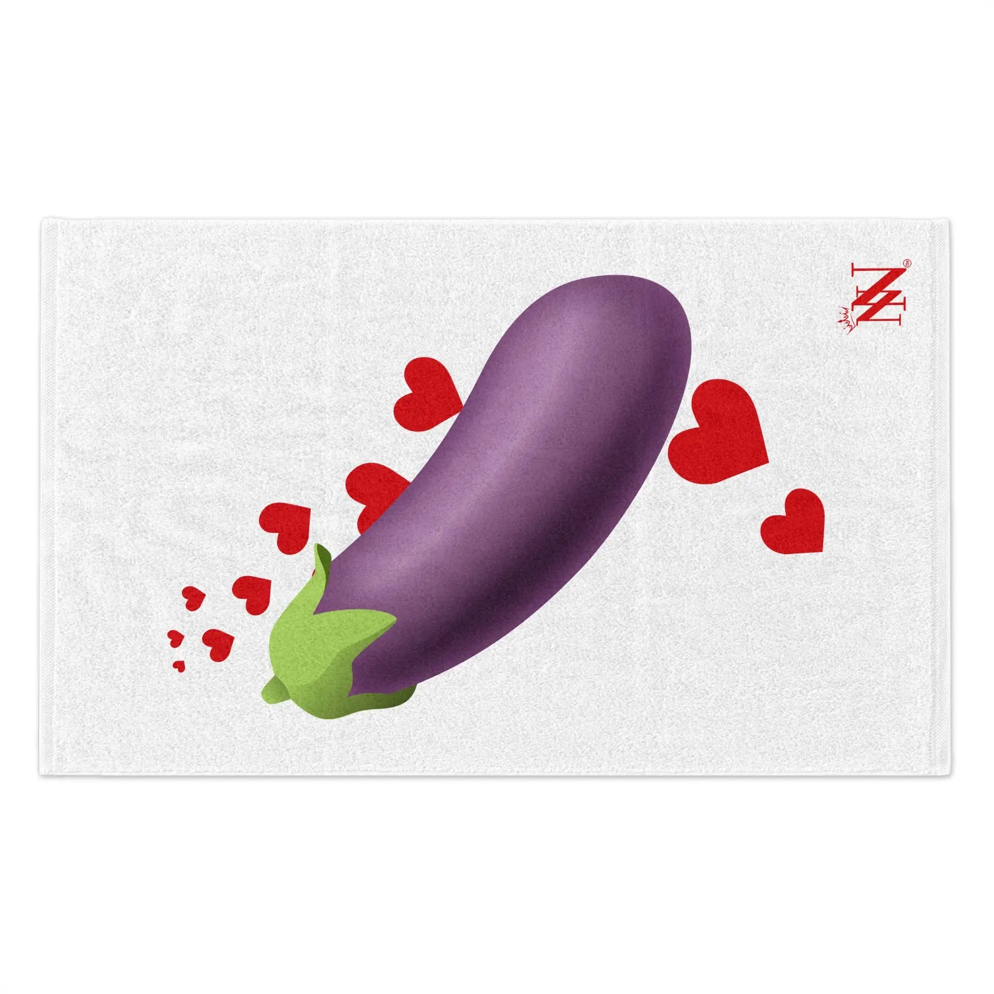 Eggplant Love Emoji | Mix & Match Soft Fun-Flirty Lovers’ Towels