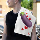 Eggplant Love Emoji | Mix & Match Soft Fun-Flirty Lovers’ Towels