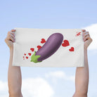 Eggplant Love Emoji | Mix & Match Soft Fun-Flirty Lovers’ Towels