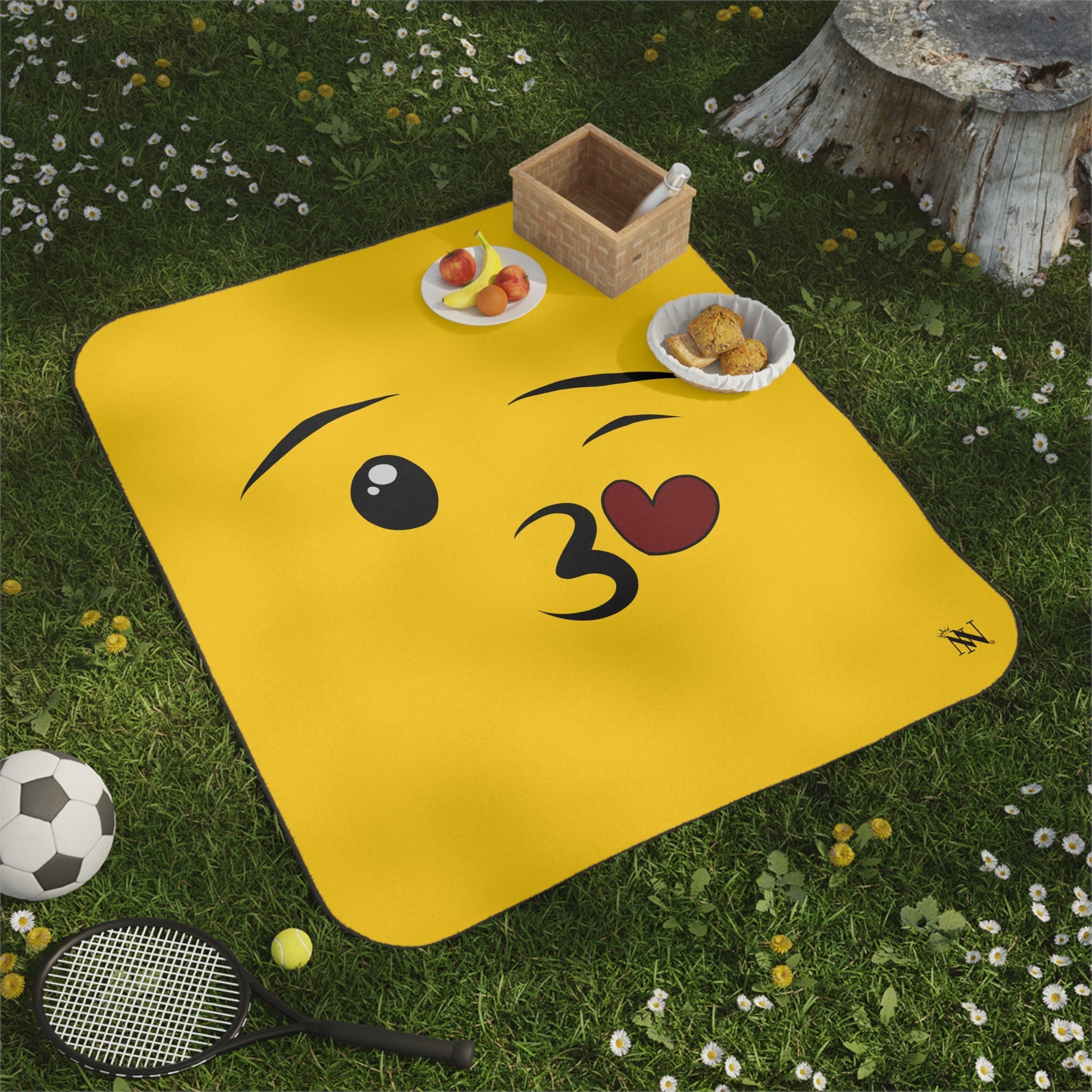 Emoji Kiss | Mix Match Fun-Flirty Lovers’ Water-Resistant Blankets