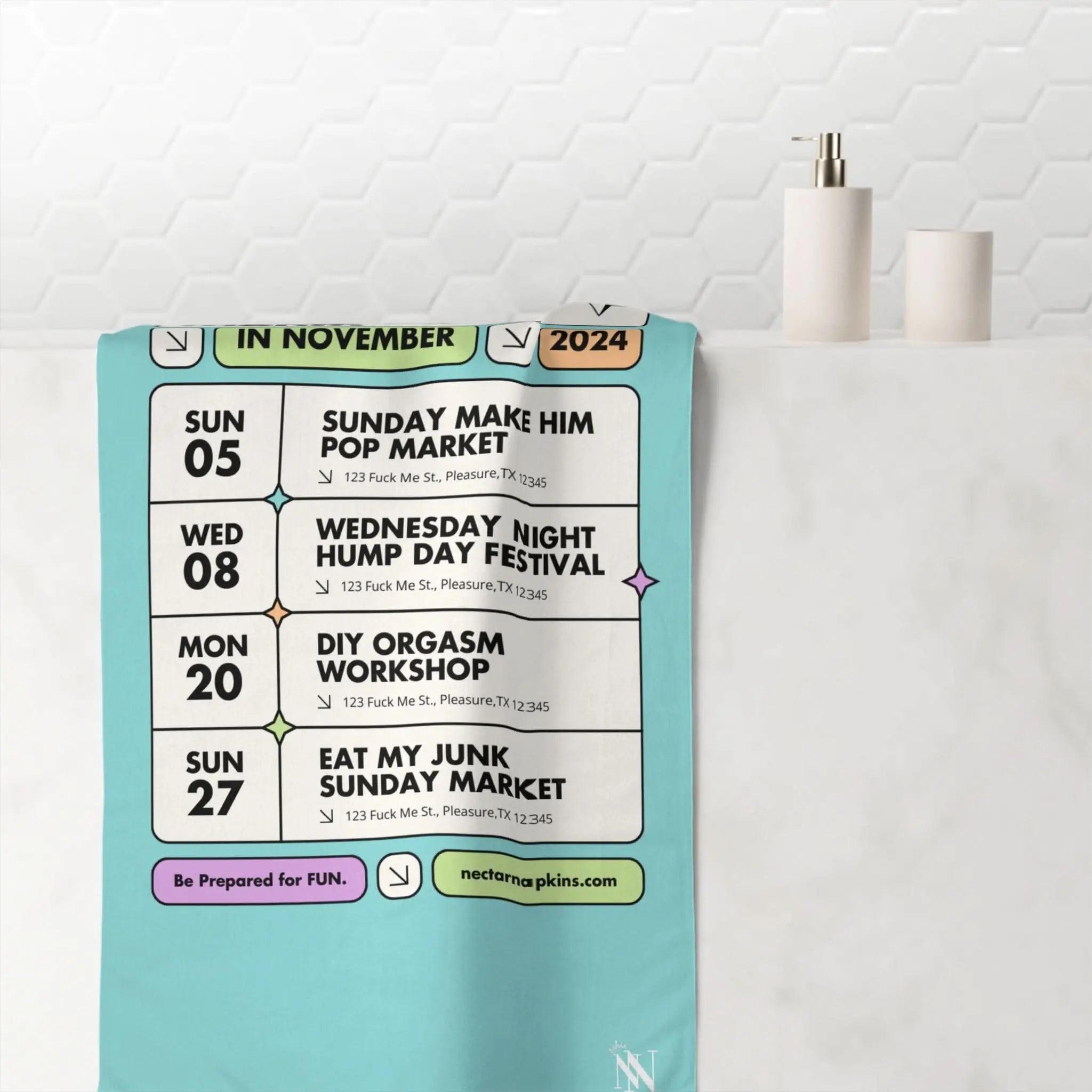Events this Month | Mix & Match Naughty XL Fun-Flirty Lovers’ Towels