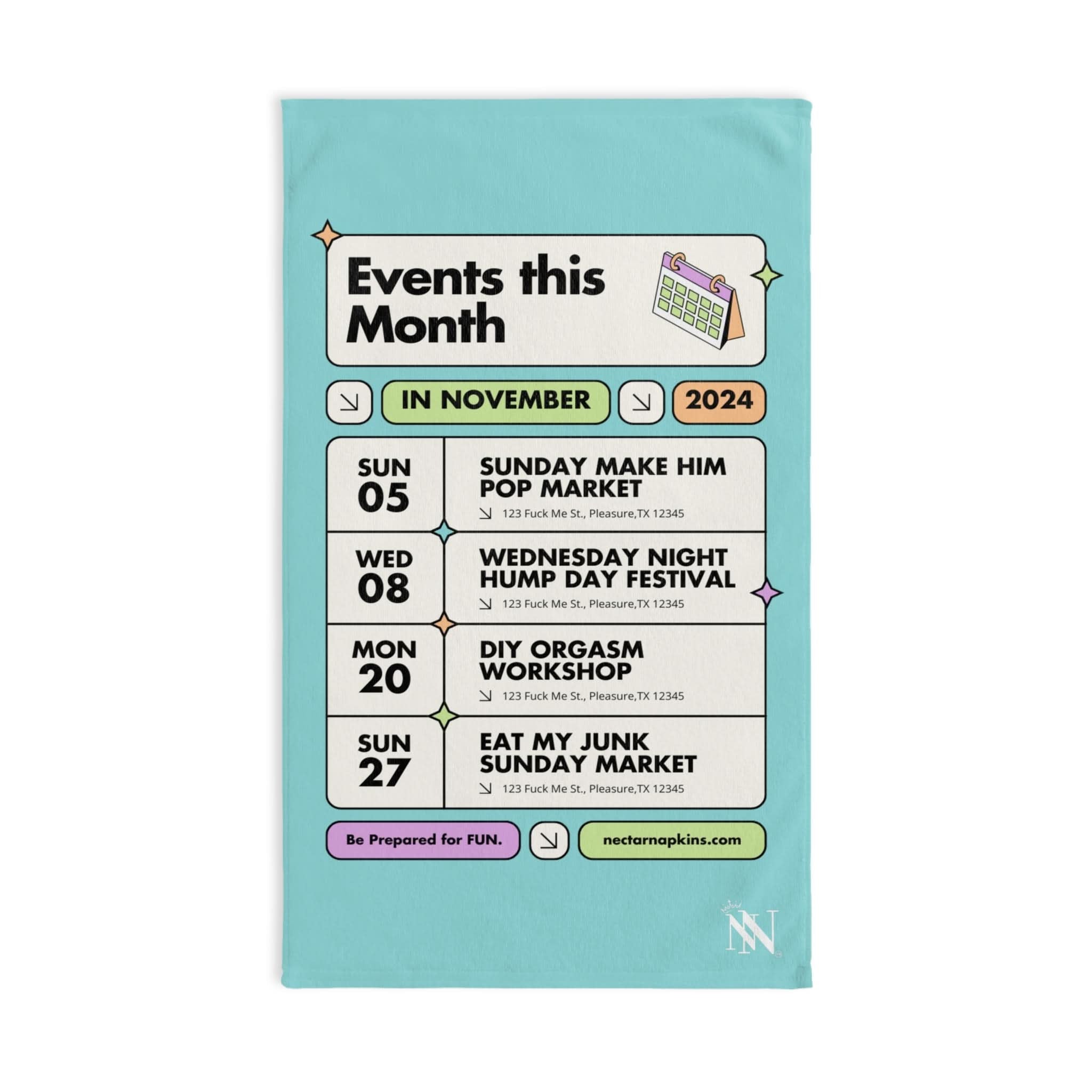 Events This Month | Mix & Match Original Fun-Flirty Lovers’ Towels