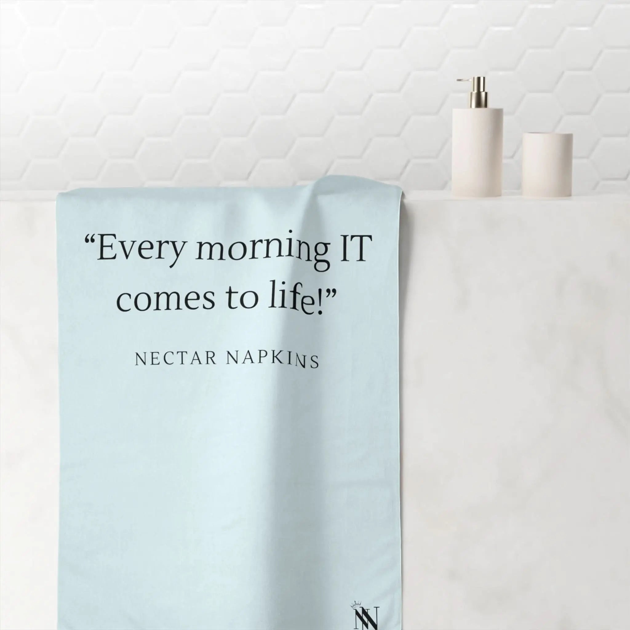 Every Morning It Comes To Life | Mix & Match Naughty XL Fun-Flirty Lovers’ Towels