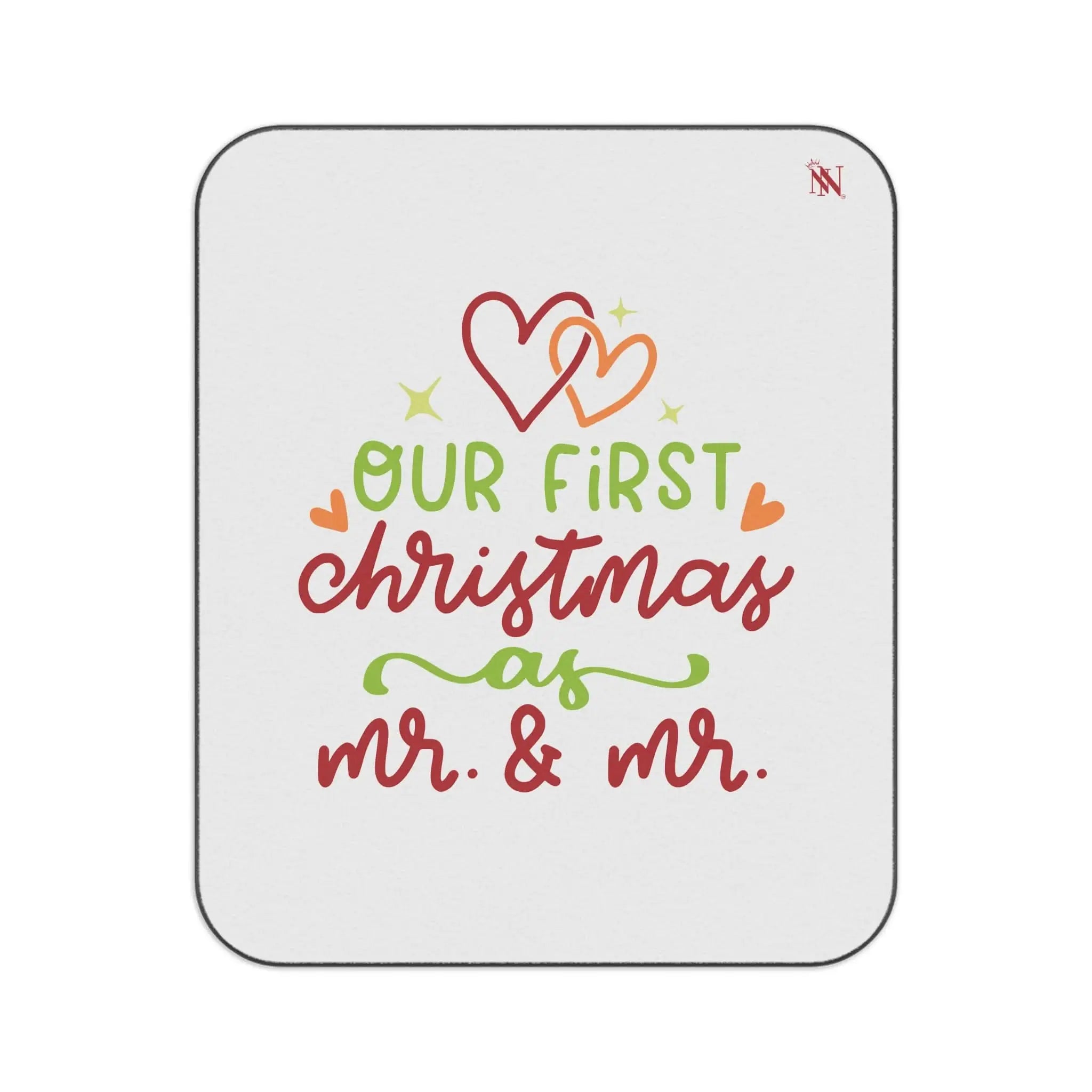 First Christmas Mr & Mr | Mix Match Fun-Flirty Lovers’ Water-Resistant Blankets