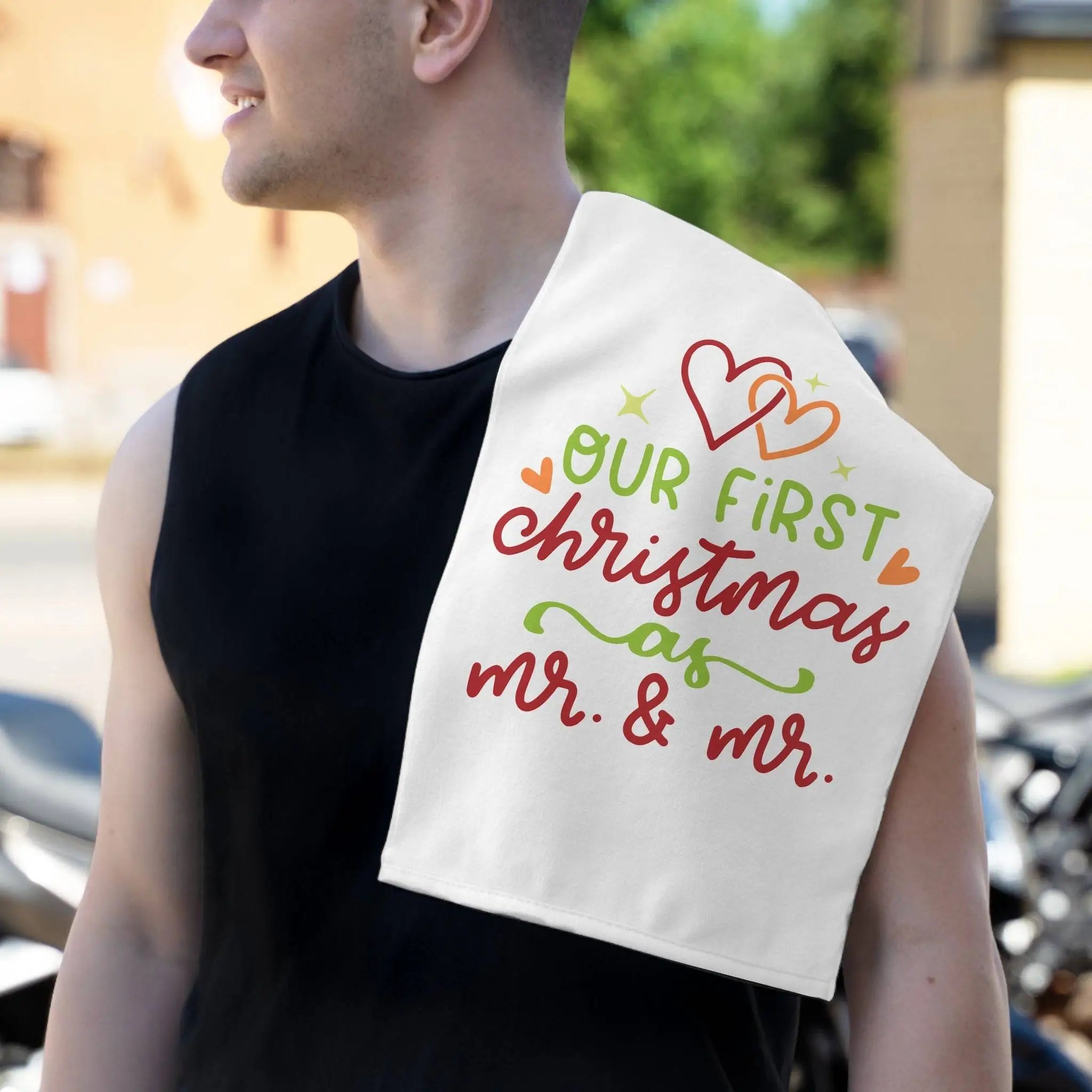 First Christmas Mr. & Mr. | Mix & Match Soft Fun-Flirty Lovers’ Towels